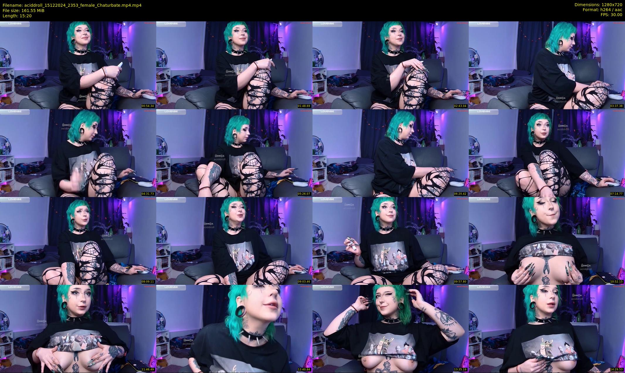aciddroll — 16 minute Chaturbate female cam show recording, 720p, Dec 15, 2024