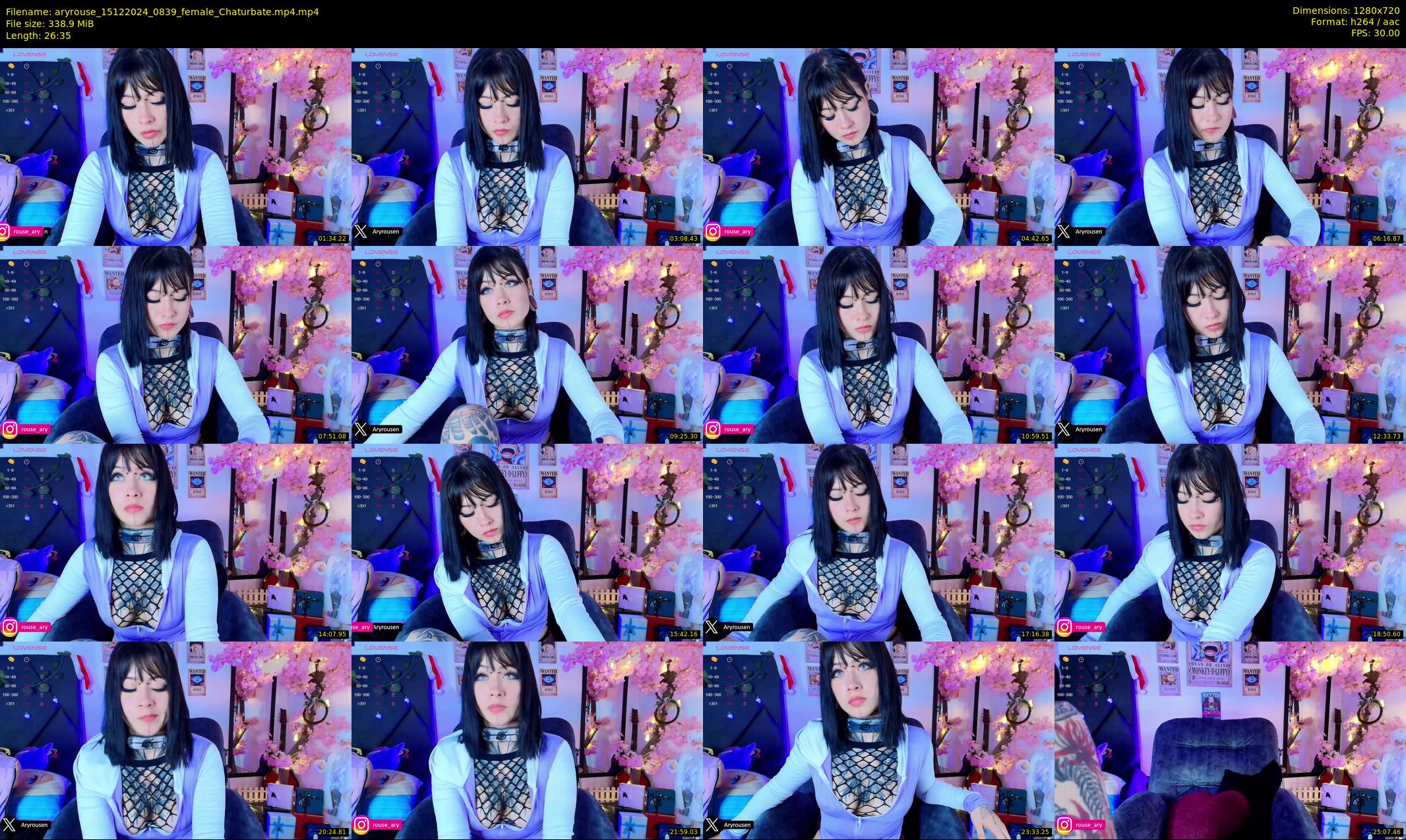 aryrouse — 27 minute Chaturbate female cam show recording, 720p, Dec 15, 2024