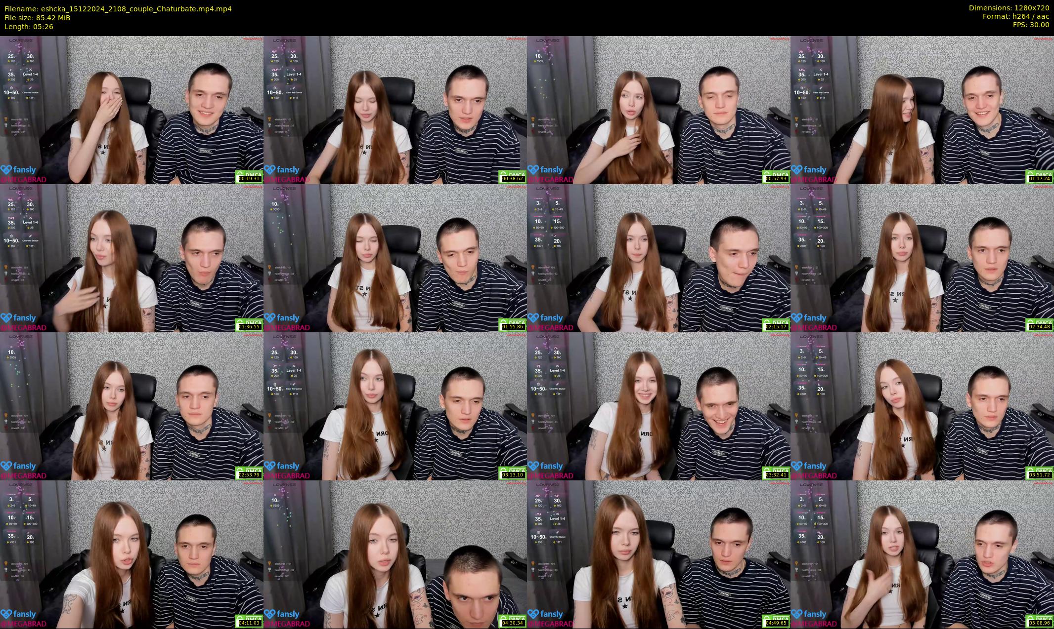 eshcka — 6 minute Chaturbate couple cam show recording, 720p, Dec 15, 2024