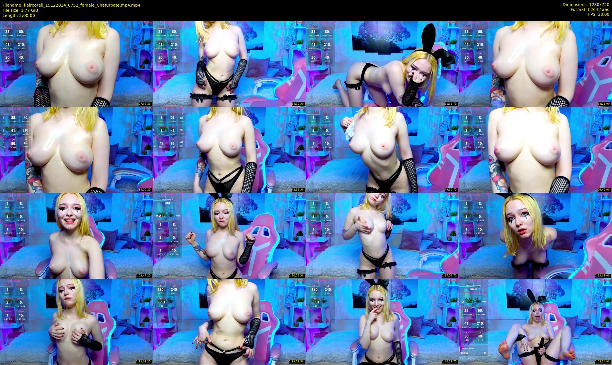 flaircorell — 120 minute Chaturbate female cam show recording, 720p, Dec 15, 2024