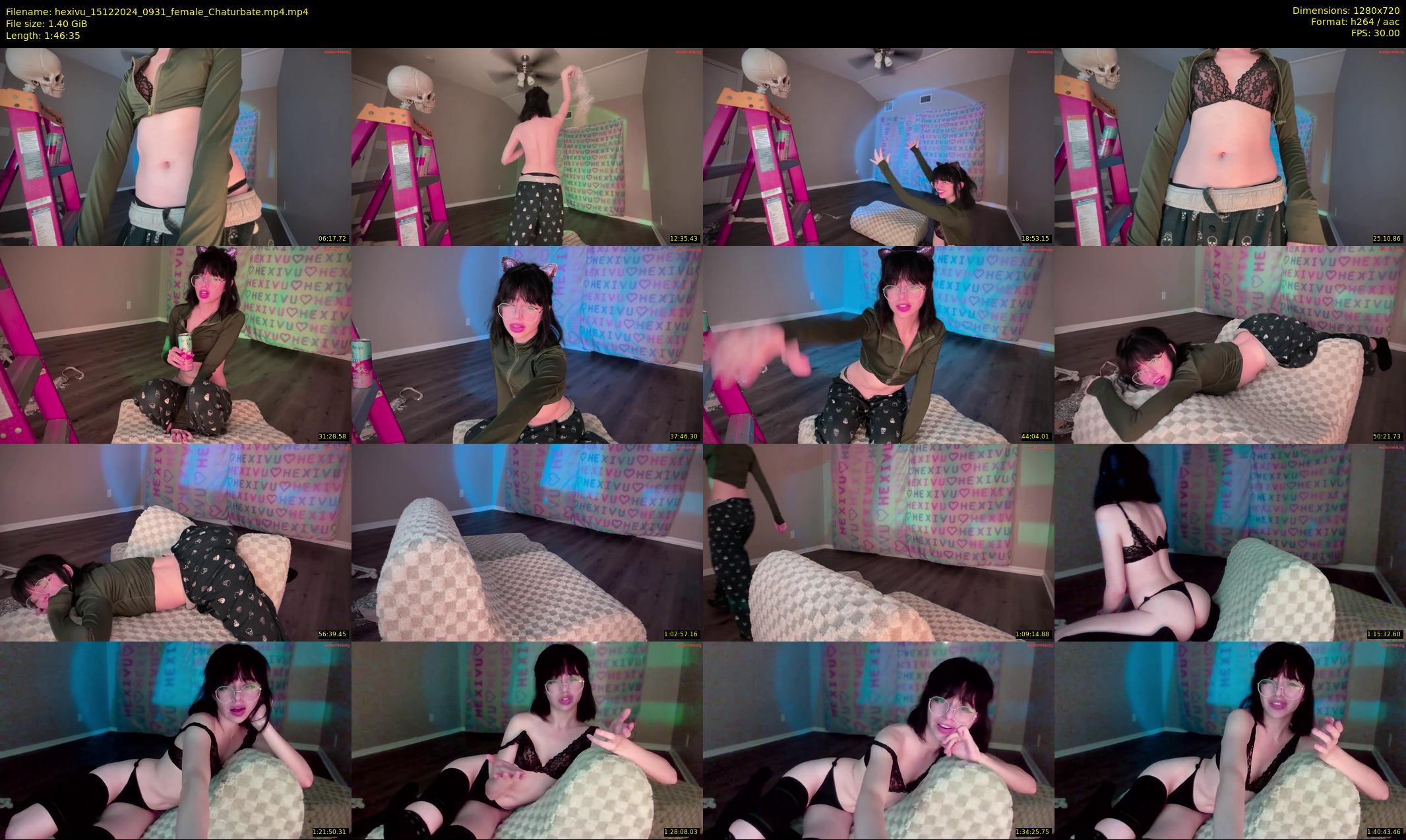 hexivu — 107 minute Chaturbate female cam show recording, 720p, Dec 15, 2024