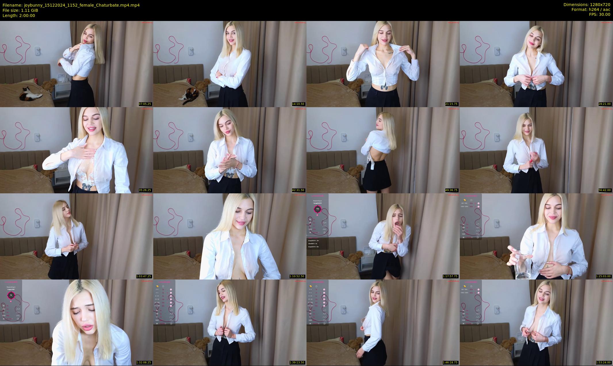 joybunny — 120 minute Chaturbate female cam show recording, 720p, Dec 15, 2024
