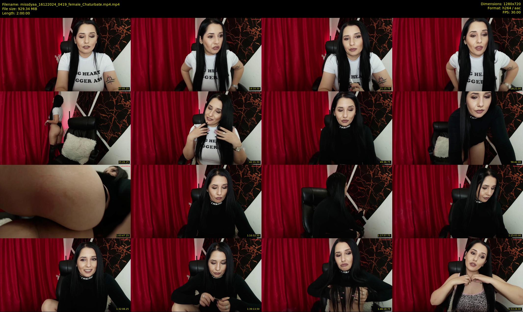 missdyaa — 120 minute Chaturbate female cam show recording, 720p, Dec 16, 2024