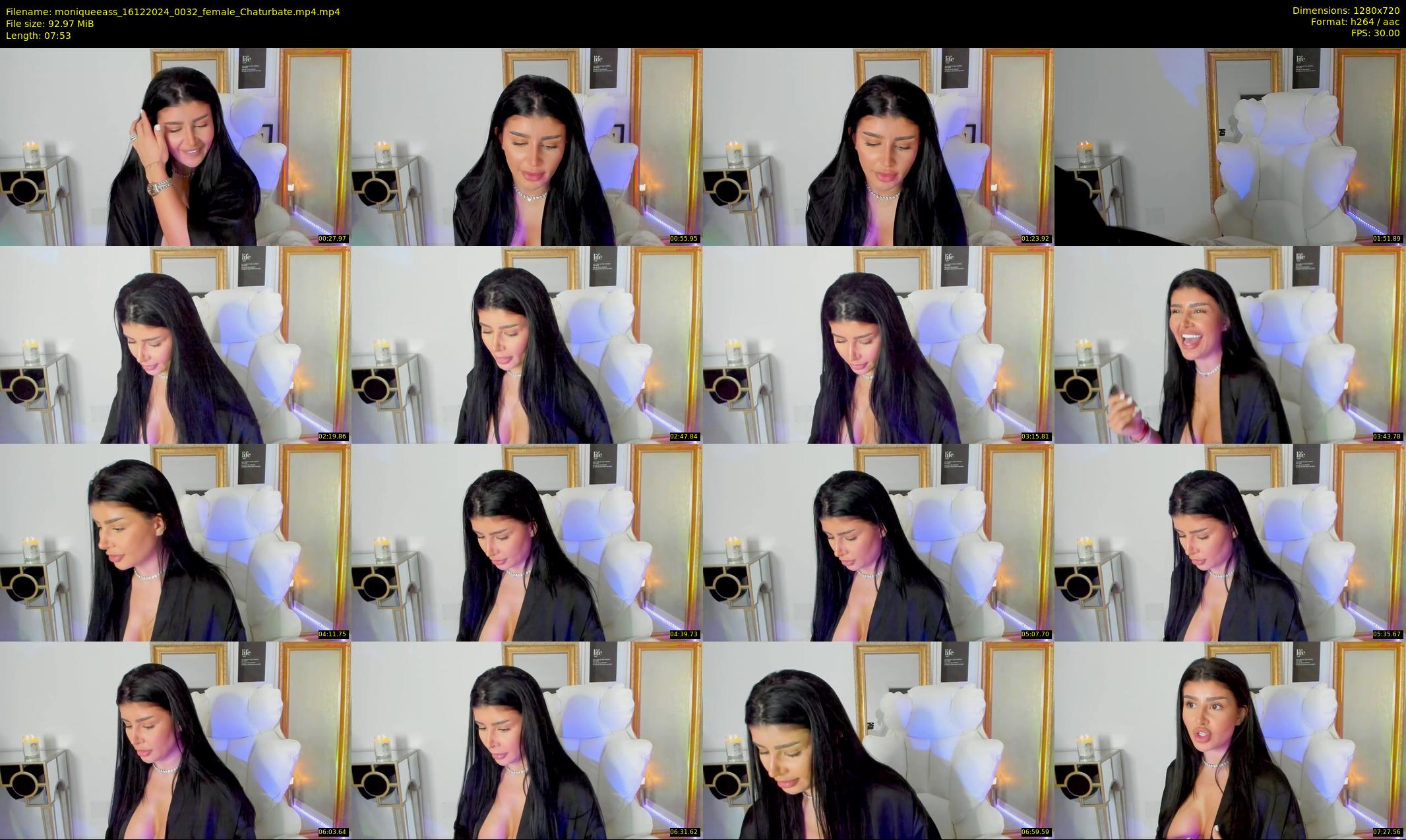 moniqueeass — 8 minute Chaturbate female cam show recording, 720p, Dec 16, 2024