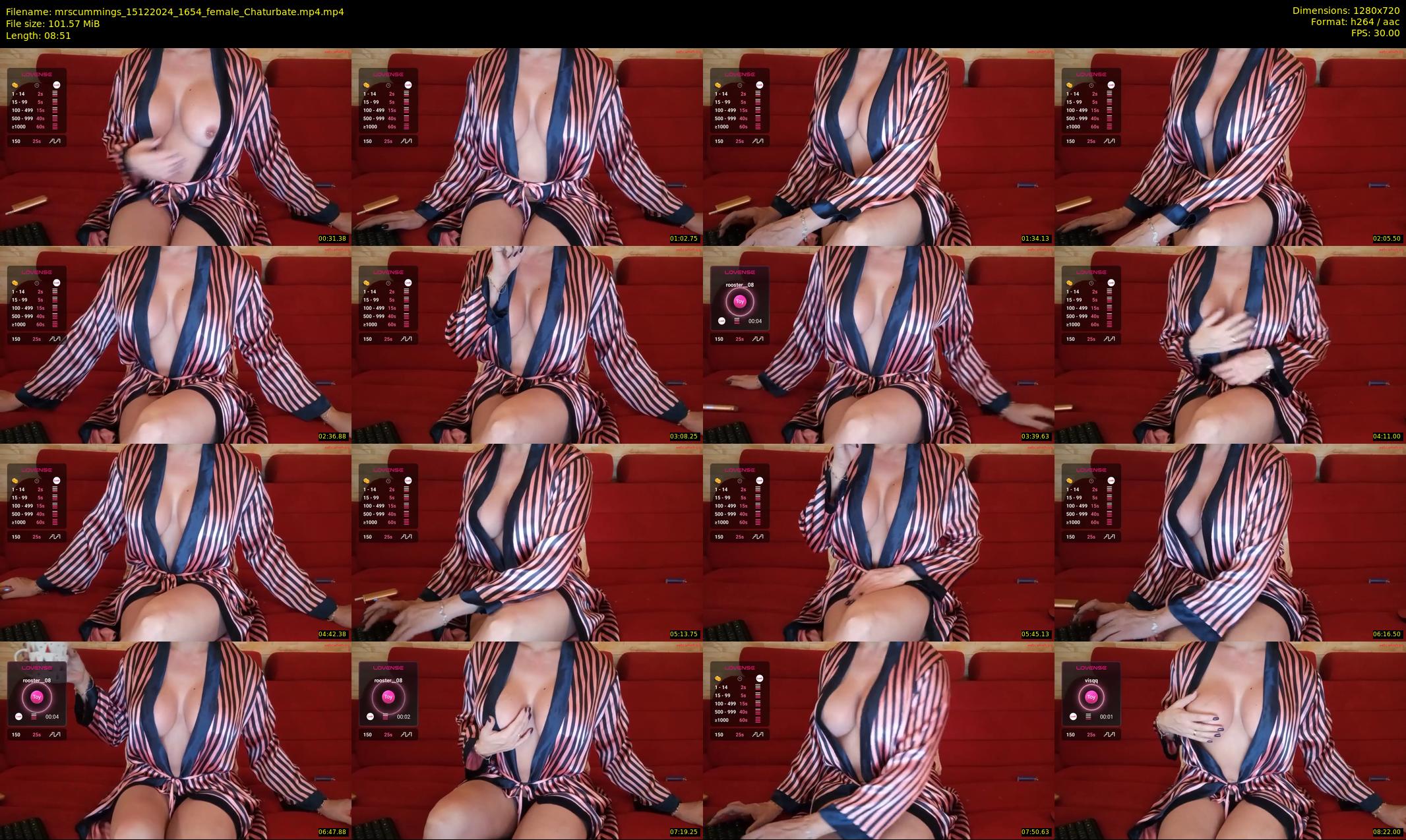 mrscummings — 9 minute Chaturbate female cam show recording, 720p, Dec 15, 2024