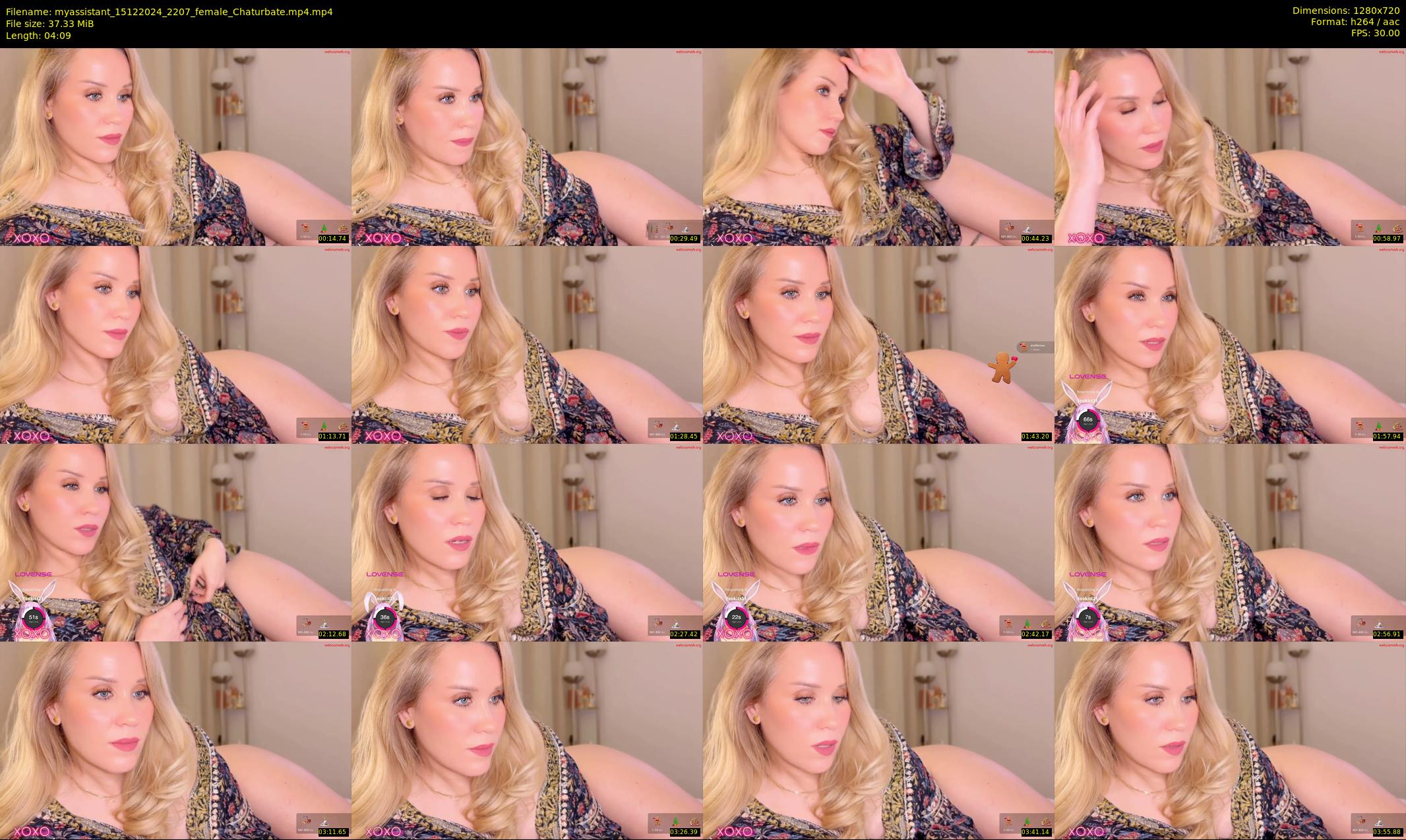 myassistant — 5 minute Chaturbate female cam show recording, 720p, Dec 15, 2024