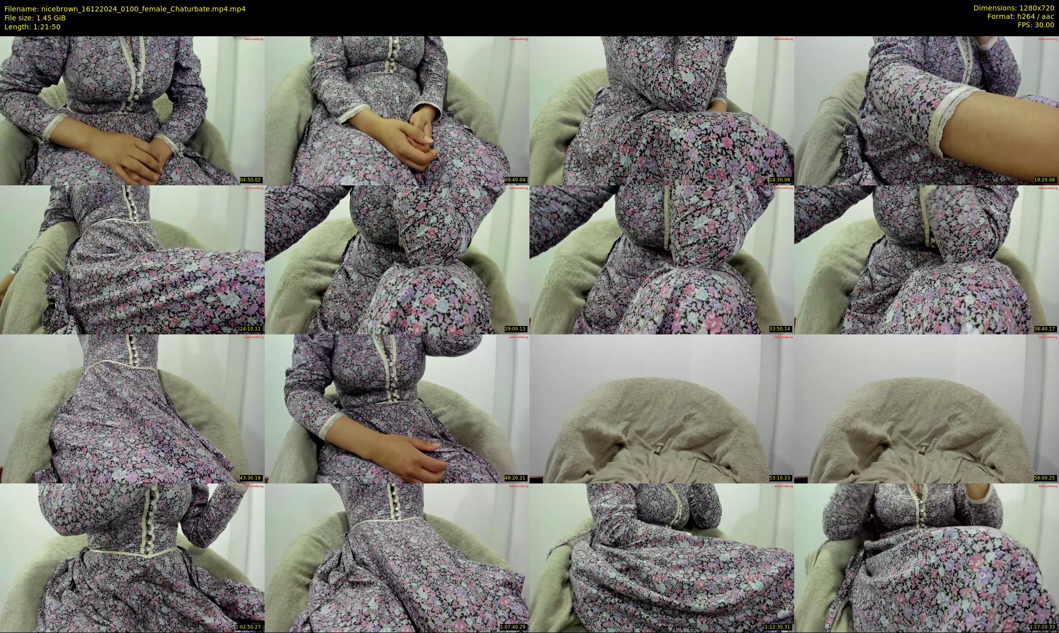 nicebrown — 82 minute Chaturbate female cam show recording, 720p, Dec 16, 2024
