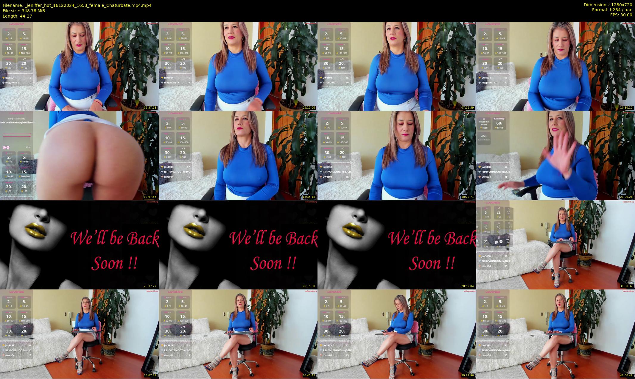 _jeniffer_hot — 45 minute Chaturbate female cam show recording, 720p, Dec 16, 2024