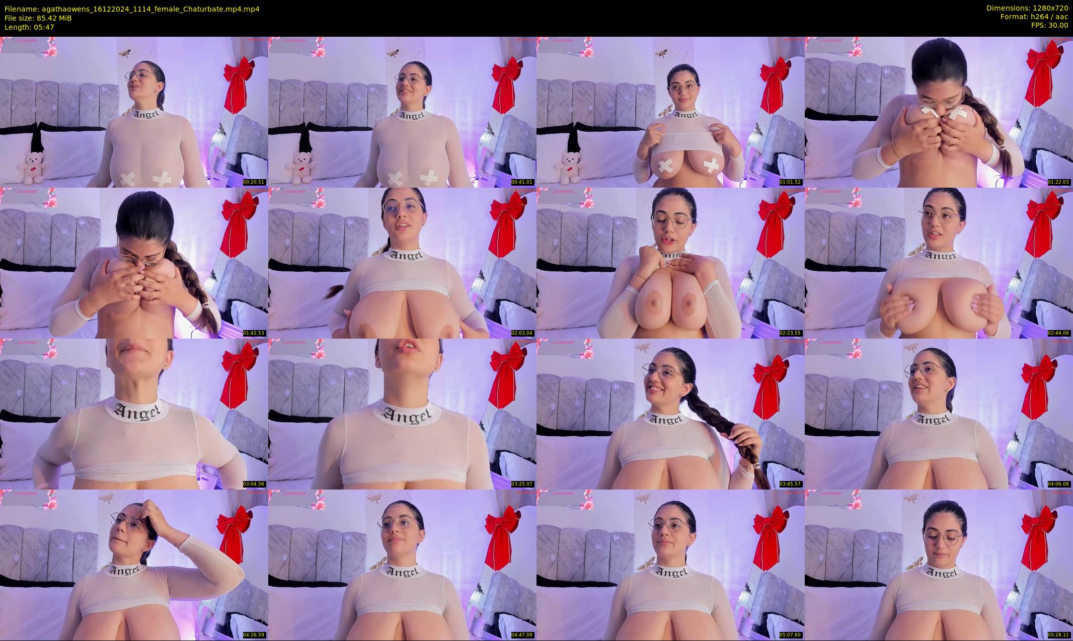agathaowens — 6 minute Chaturbate female cam show recording, 720p, Dec 16, 2024