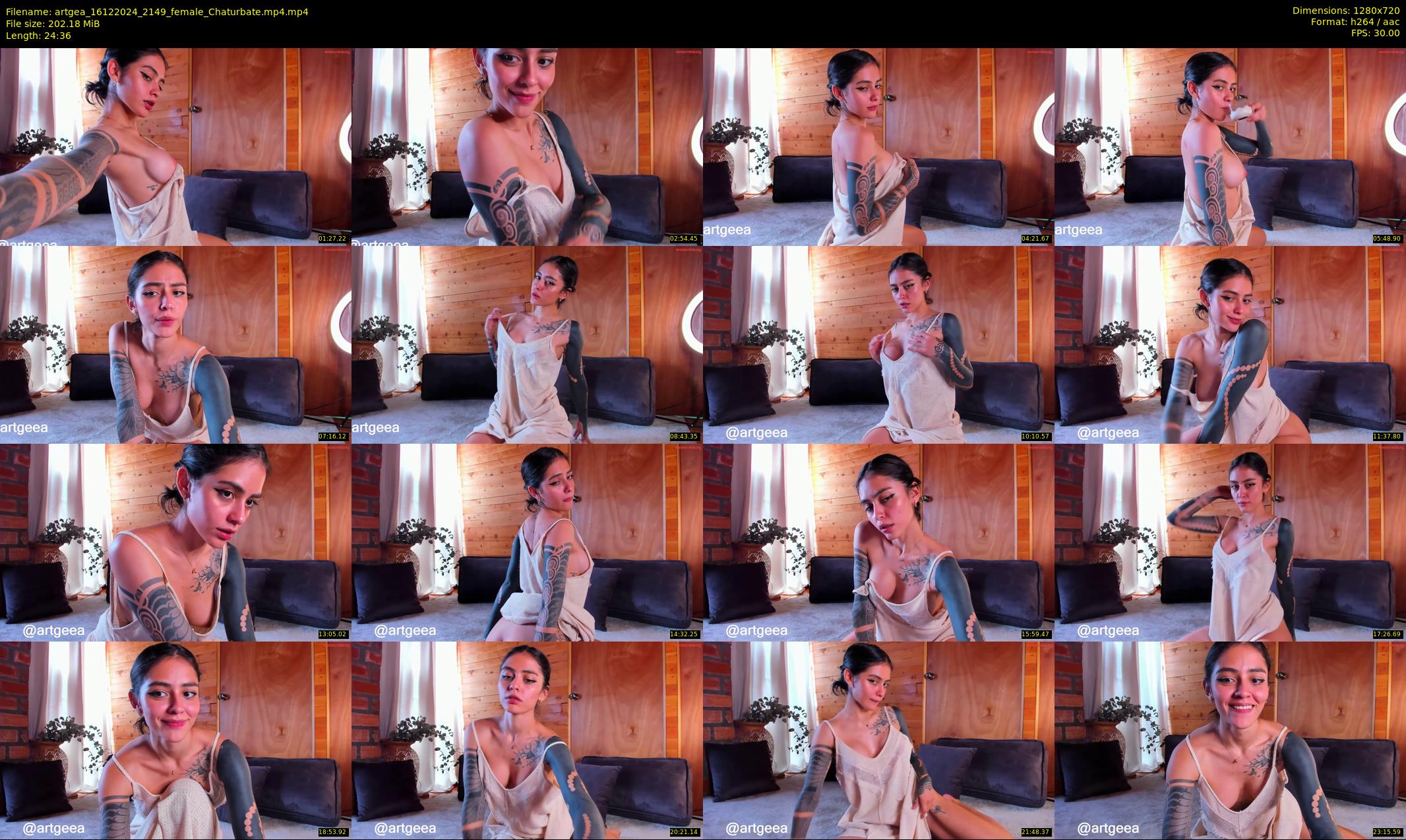 artgea — 25 minute Chaturbate female cam show recording, 720p, Dec 16, 2024