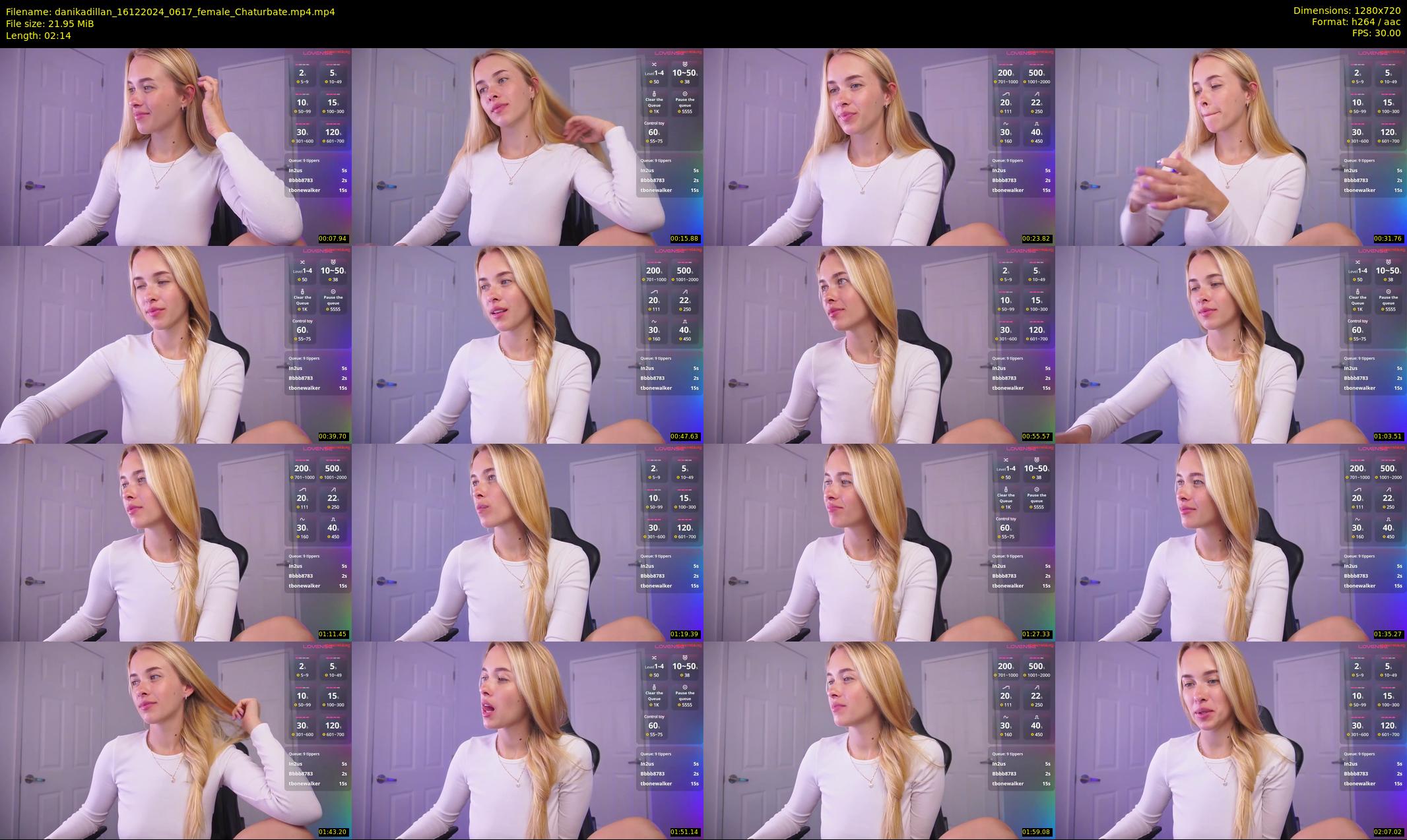 danikadillan — 3 minute Chaturbate female cam show recording, 720p, Dec 16, 2024