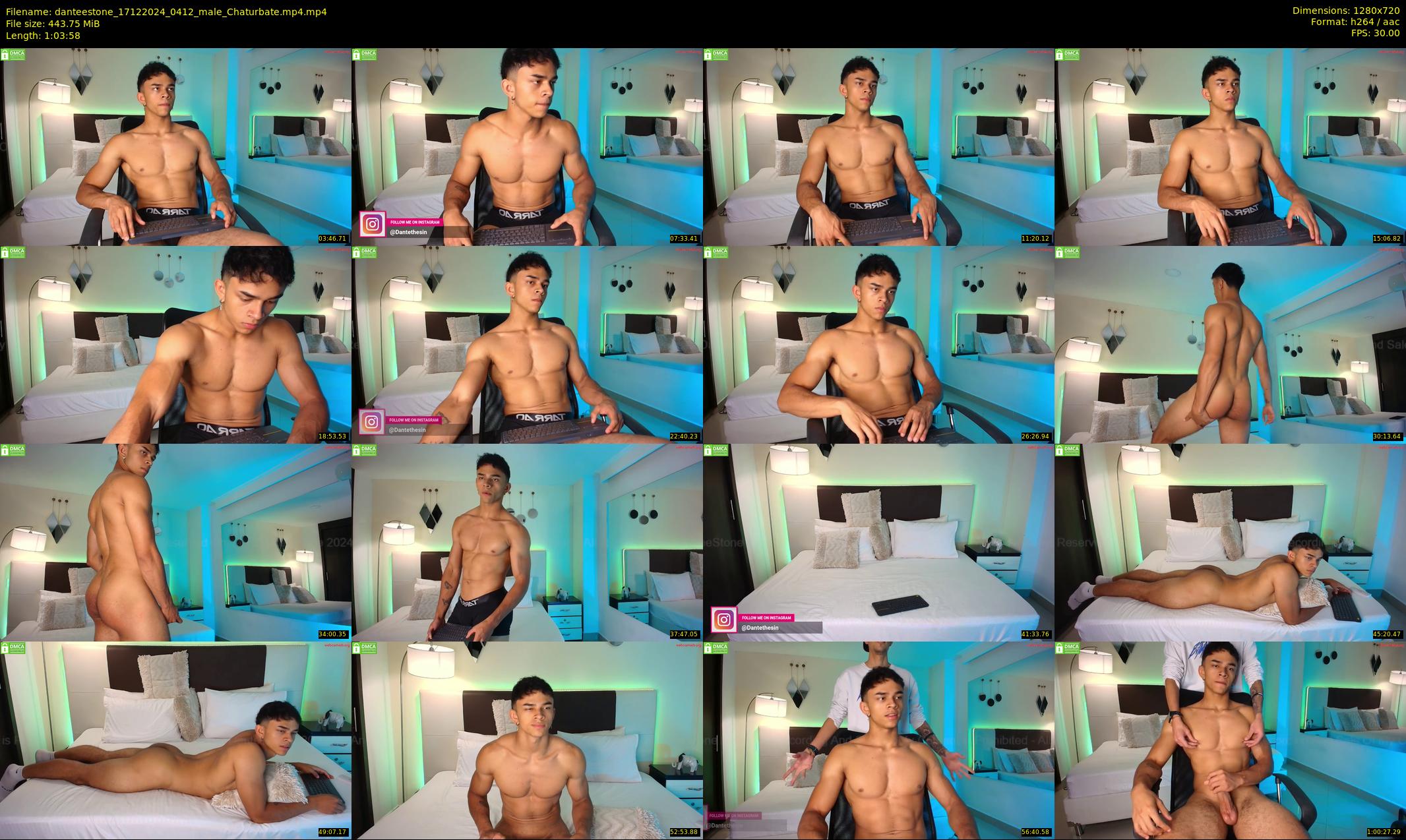 danteestone — 64 minute Chaturbate male cam show recording, 720p, Dec 17, 2024
