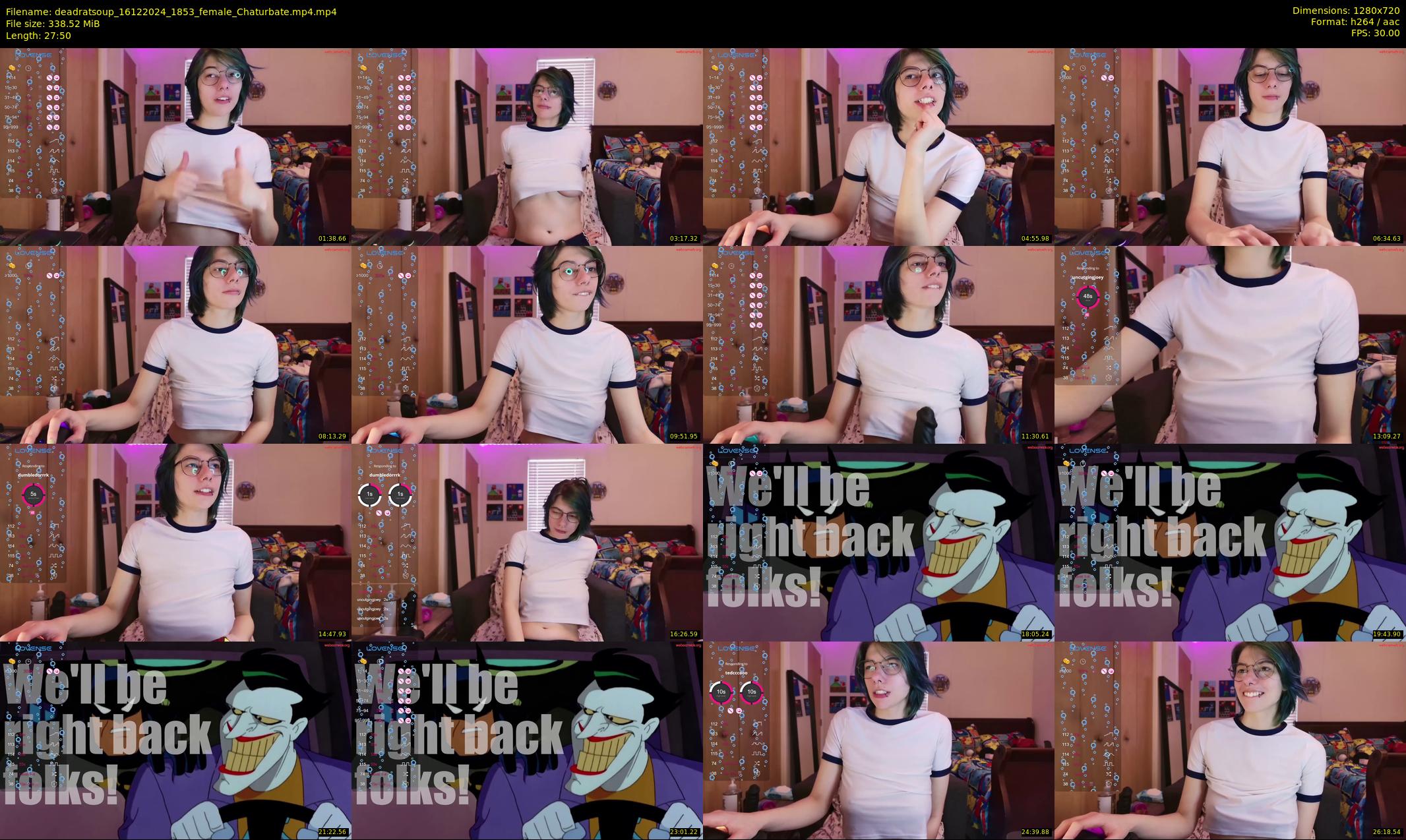 deadratsoup — 28 minute Chaturbate female cam show recording, 720p, Dec 16, 2024