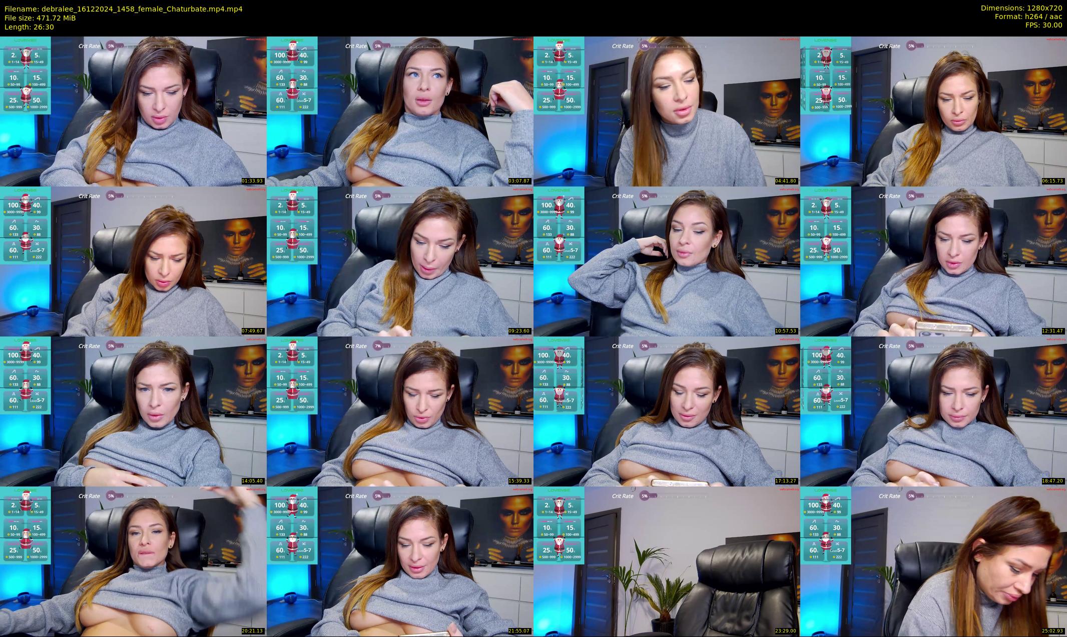 debralee — 27 minute Chaturbate female cam show recording, 720p, Dec 16, 2024