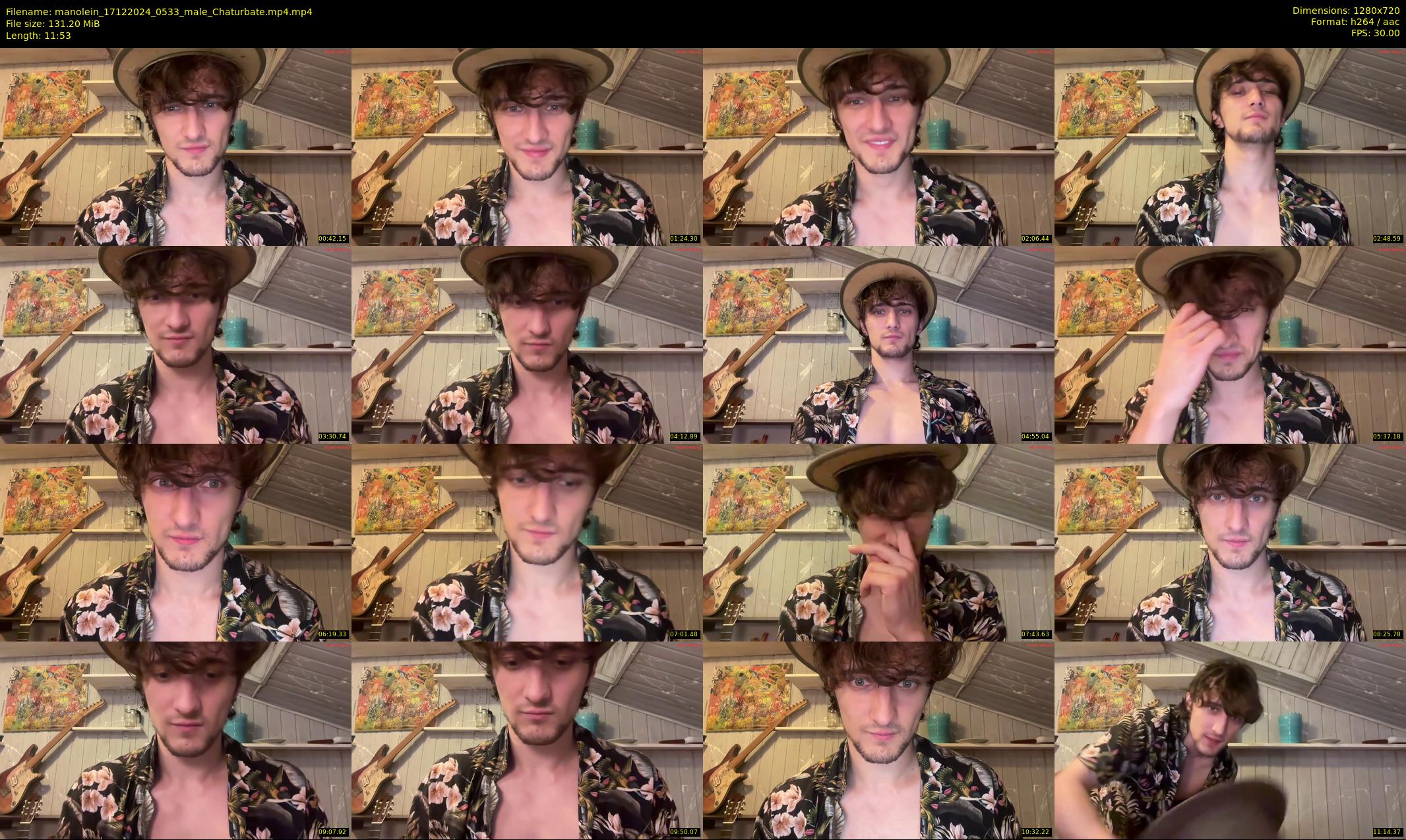 manolein — 12 minute Chaturbate male cam show recording, 720p, Dec 17, 2024