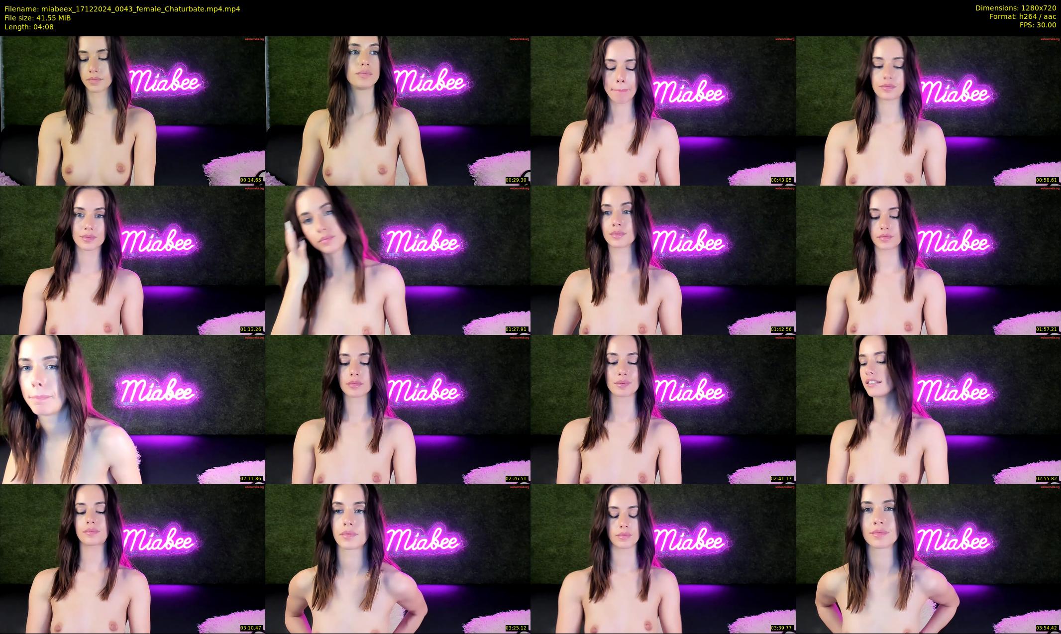 miabeex — 5 minute Chaturbate female cam show recording, 720p, Dec 17, 2024