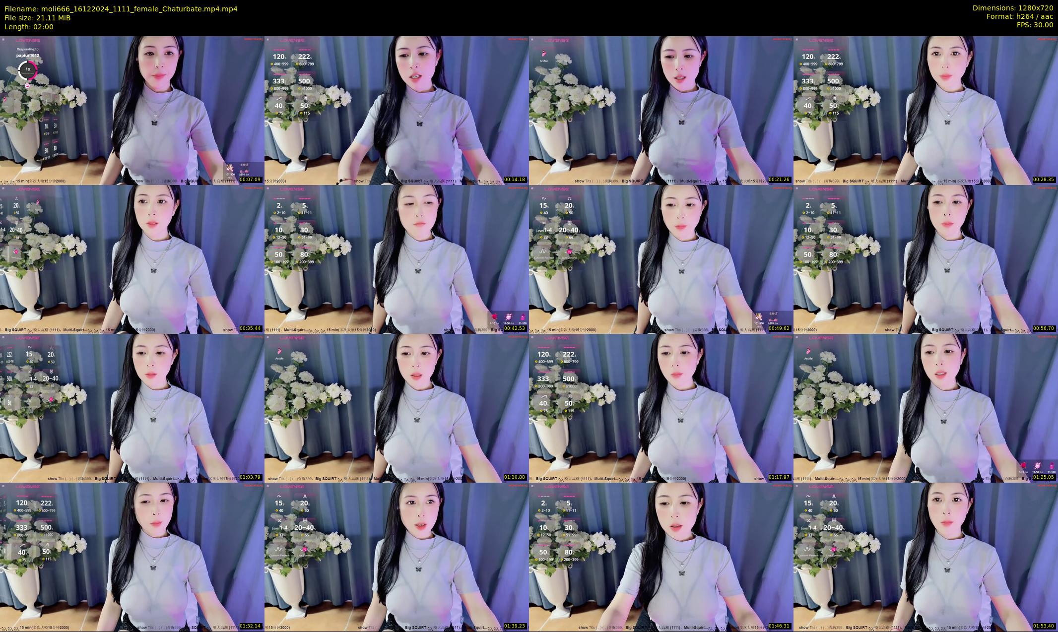 moli666 — 2 minute Chaturbate female cam show recording, 720p, Dec 16, 2024