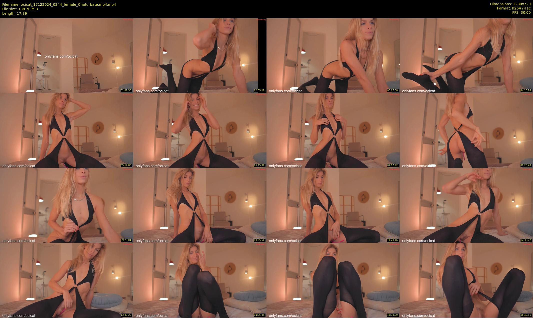 ocicat — 18 minute Chaturbate female cam show recording, 720p, Dec 17, 2024