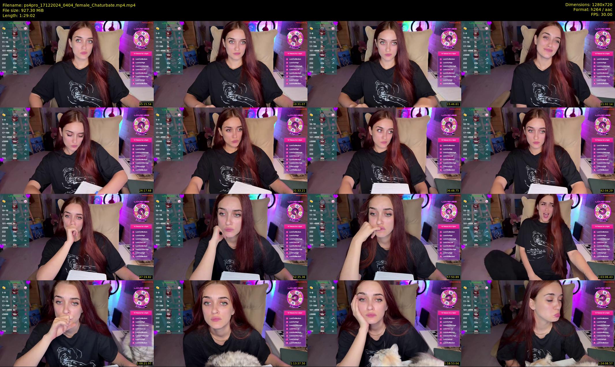 ps4pro — 90 minute Chaturbate female cam show recording, 720p, Dec 17, 2024