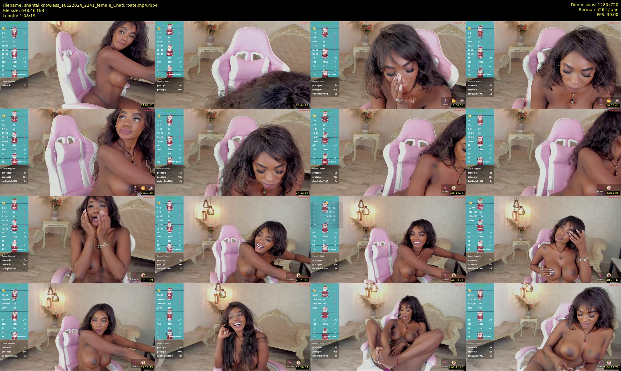shantallknowless — 69 minute Chaturbate female cam show recording, 720p, Dec 16, 2024