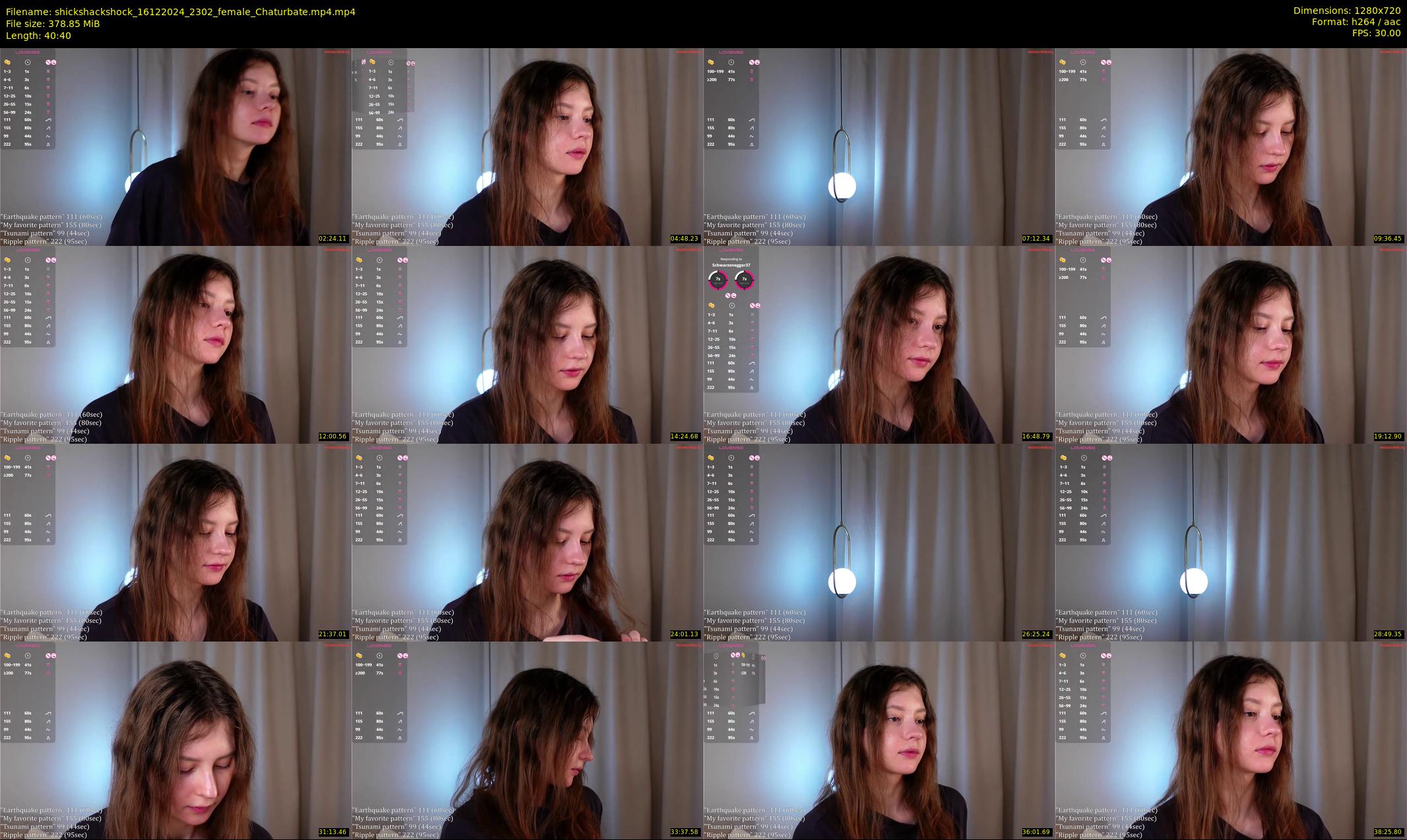 shickshackshock — 41 minute Chaturbate female cam show recording, 720p, Dec 16, 2024