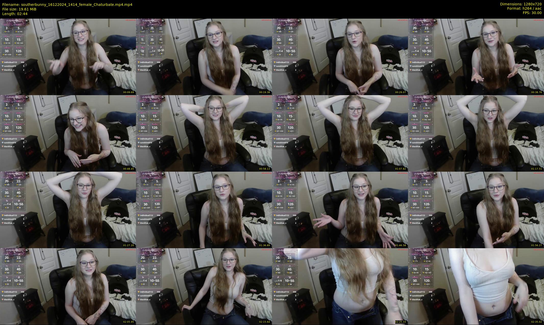 southerbunny — 3 minute Chaturbate female cam show recording, 720p, Dec 16, 2024