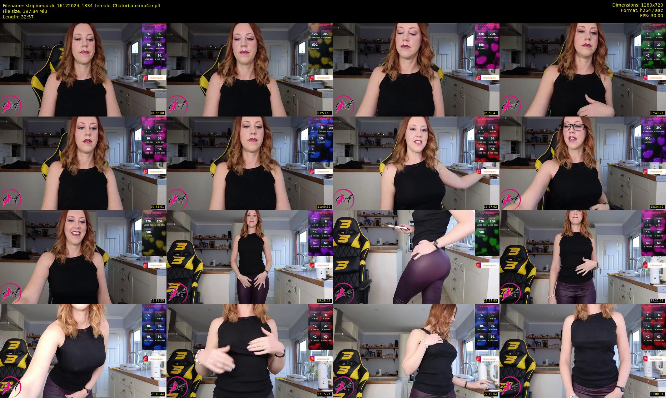 stripmequick — 33 minute Chaturbate female cam show recording, 720p, Dec 16, 2024