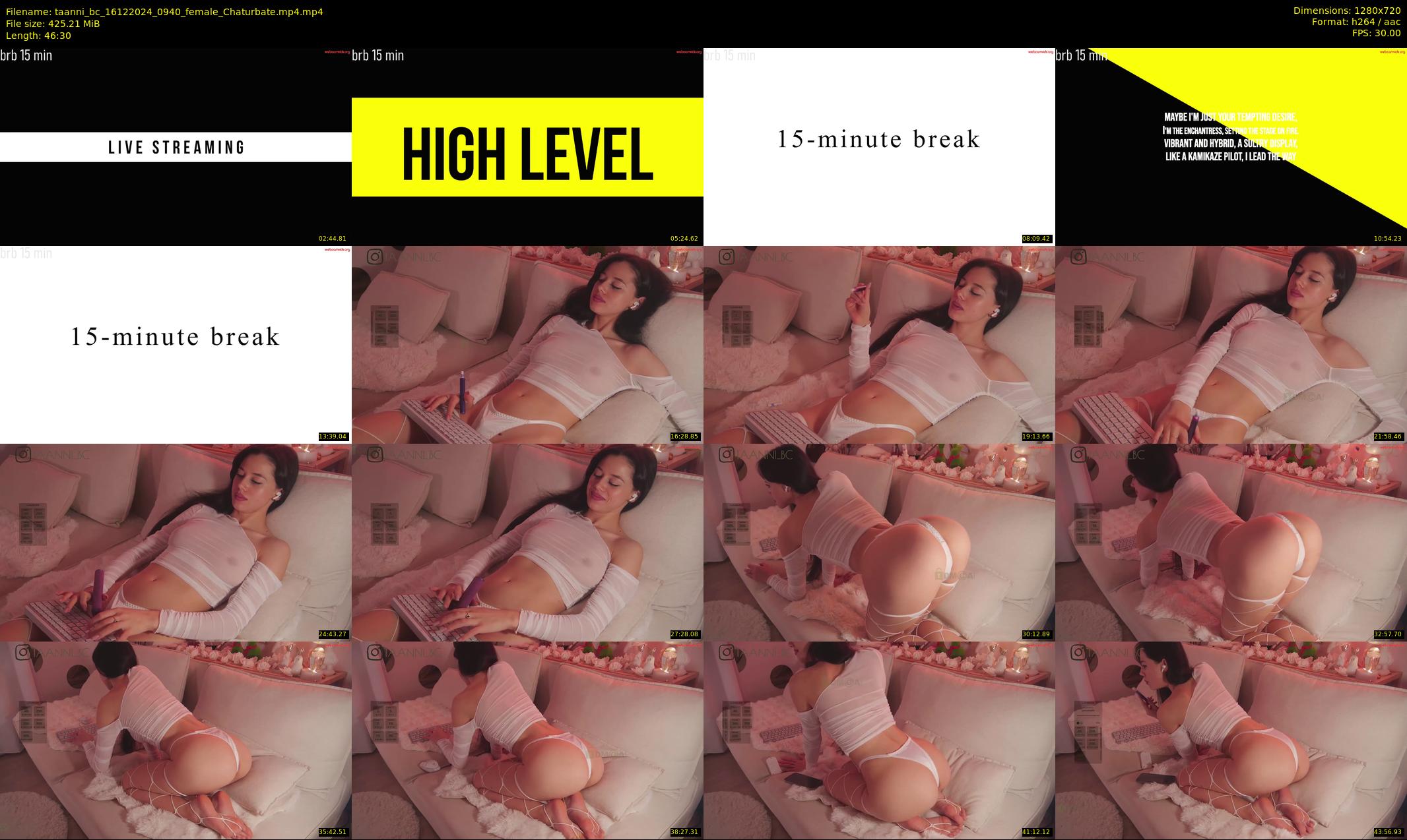 taanni_bc — 47 minute Chaturbate female cam show recording, 720p, Dec 16, 2024