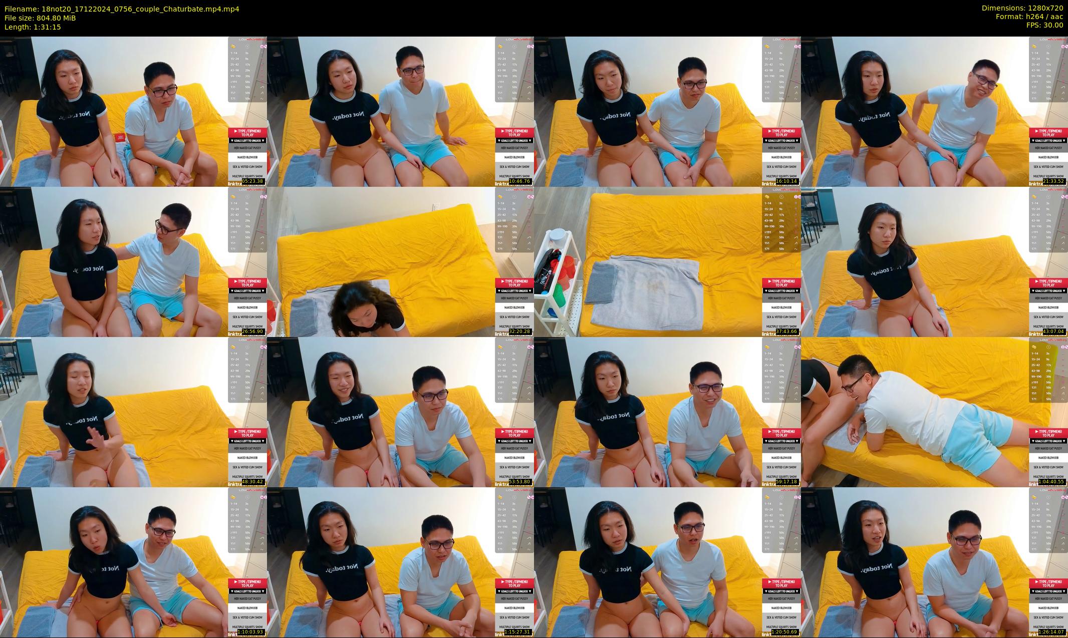 18not20 — 92 minute Chaturbate couple cam show recording, 720p, Dec 17, 2024