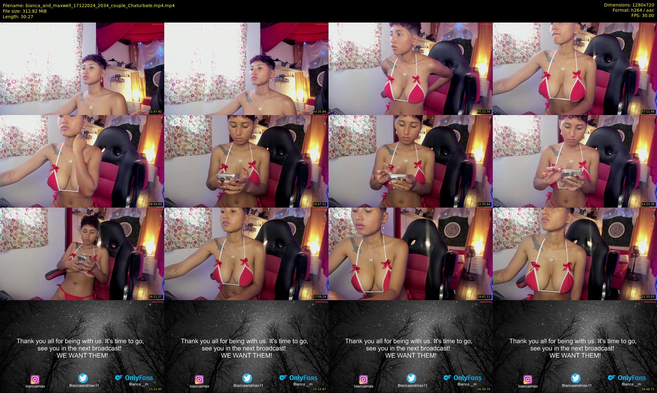 bianca_and_maxwell — 31 minute Chaturbate couple cam show recording, 720p, Dec 17, 2024