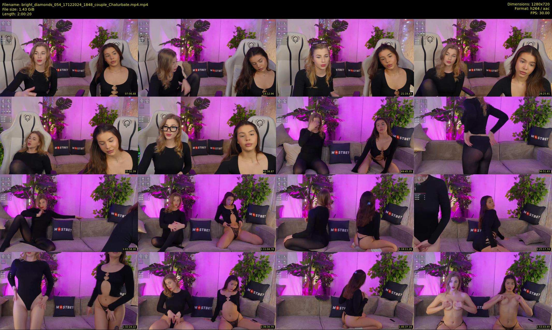 bright_diamonds_054 — 121 minute Chaturbate couple cam show recording, 720p, Dec 17, 2024