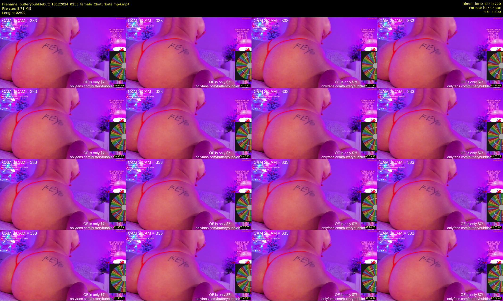 butterybubblebutt — 3 minute Chaturbate couple cam show recording, 720p, Dec 18, 2024