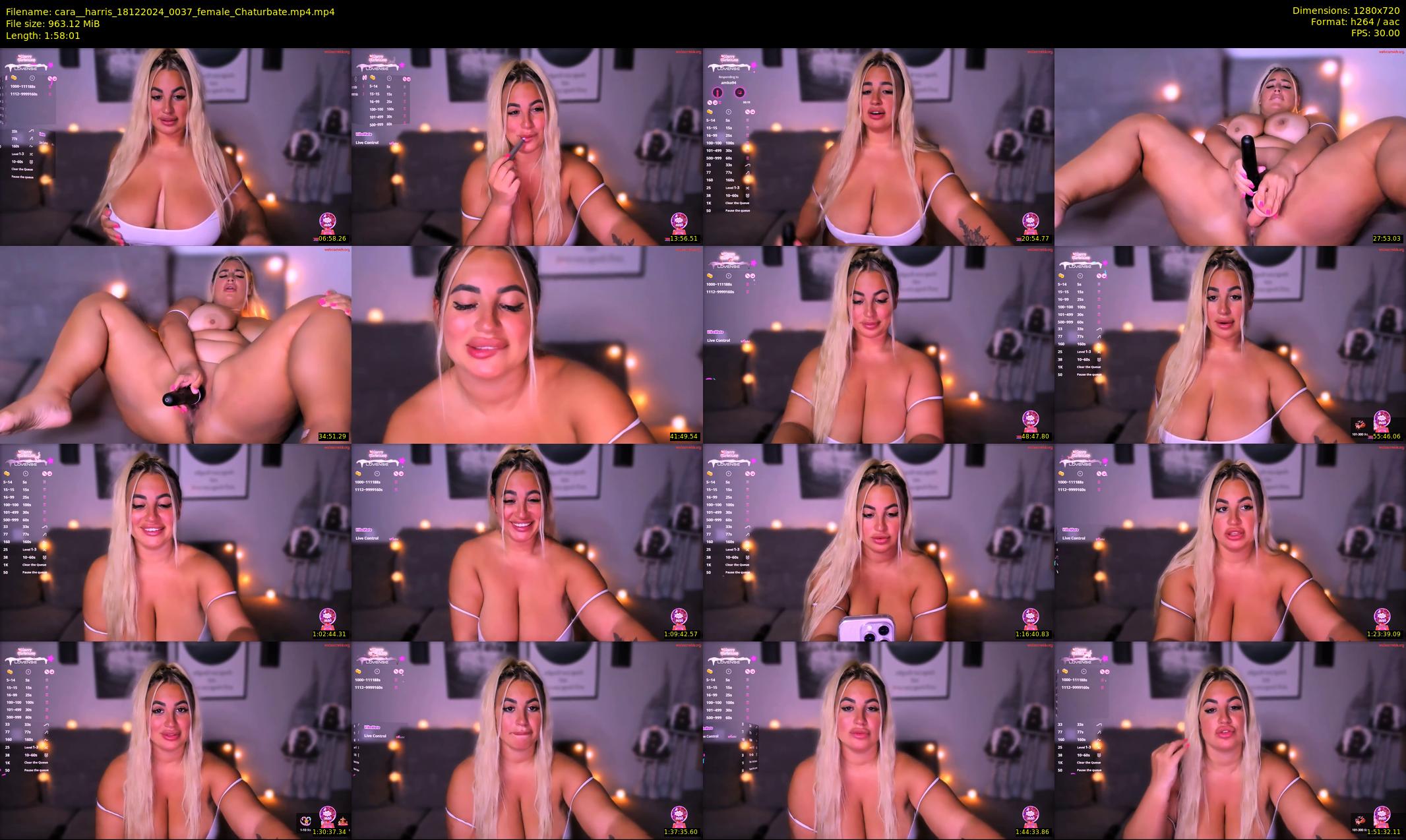 cara__harris — 119 minute Chaturbate female cam show recording, 720p, Dec 18, 2024