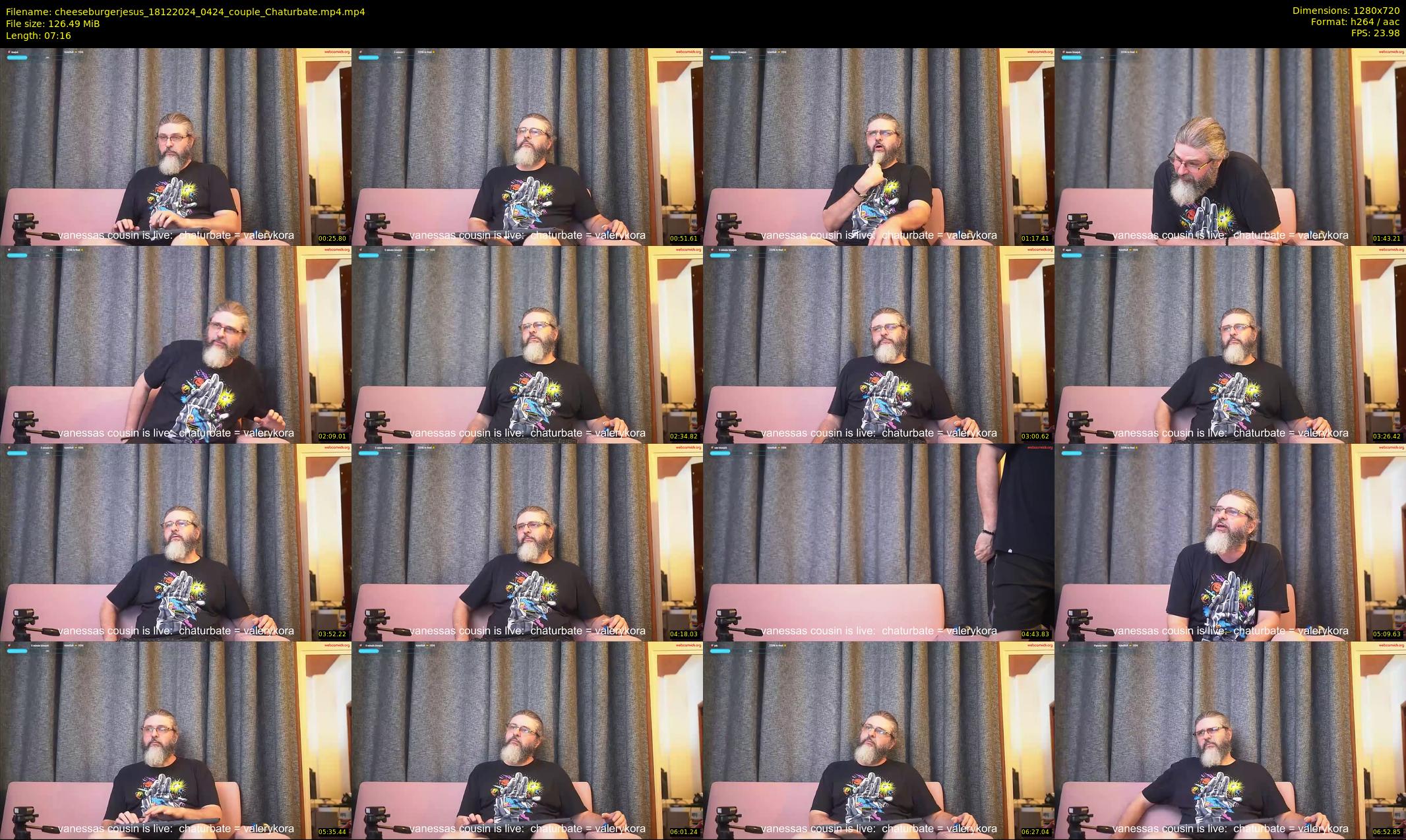 cheeseburgerjesus — 8 minute Chaturbate couple cam show recording, 720p, Dec 18, 2024
