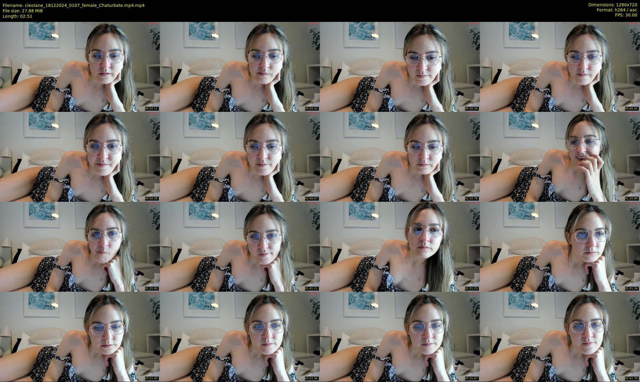 cleolane — 3 minute Chaturbate female cam show recording, 720p, Dec 18, 2024