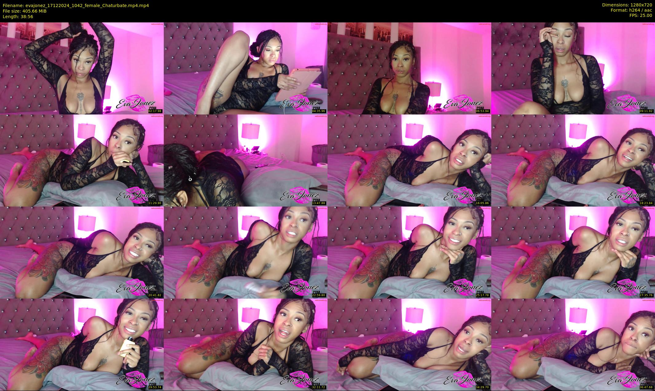 evajonez — 39 minute Chaturbate female cam show recording, 720p, Dec 17, 2024