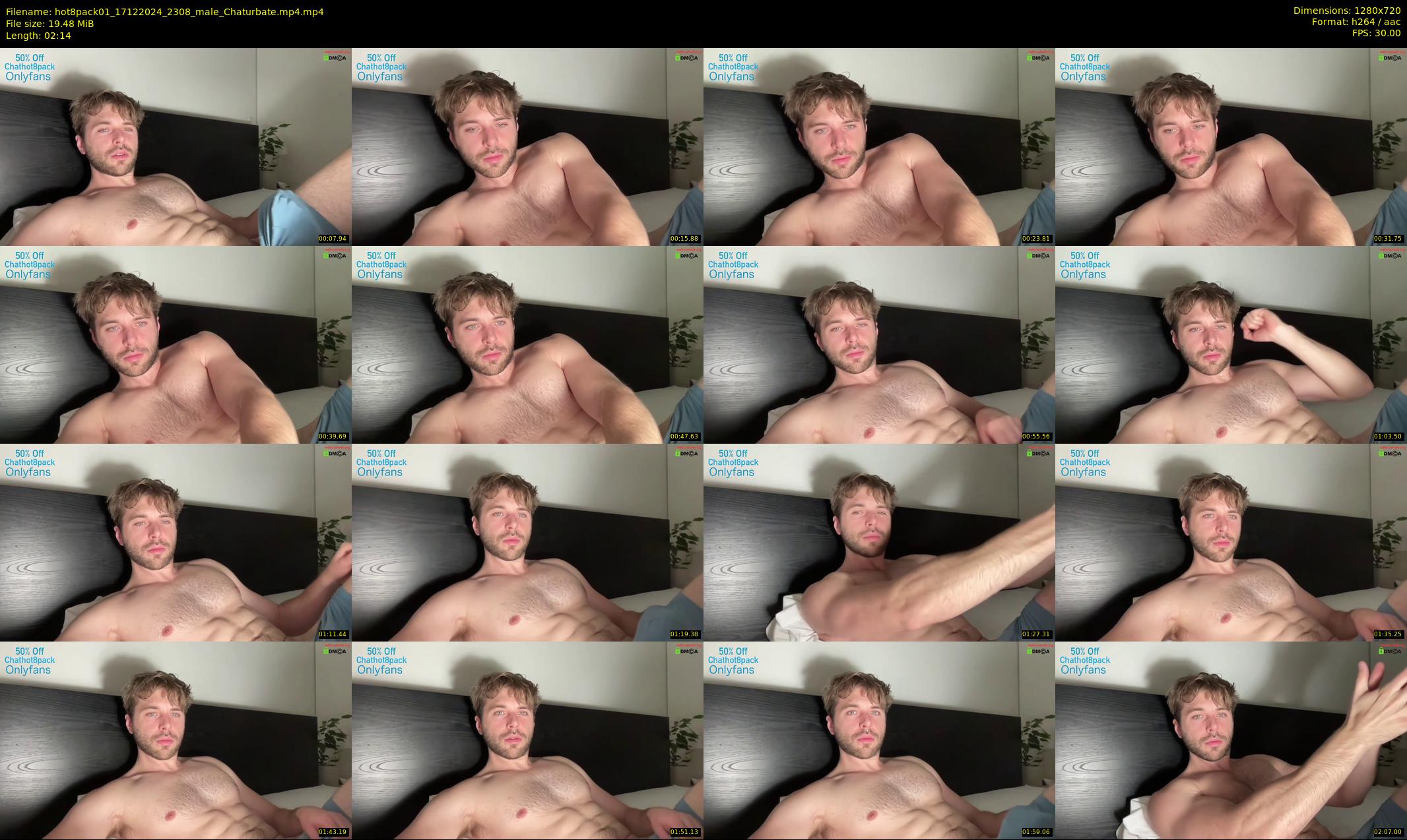 hot8pack01 — 3 minute Chaturbate male cam show recording, 720p, Dec 17, 2024