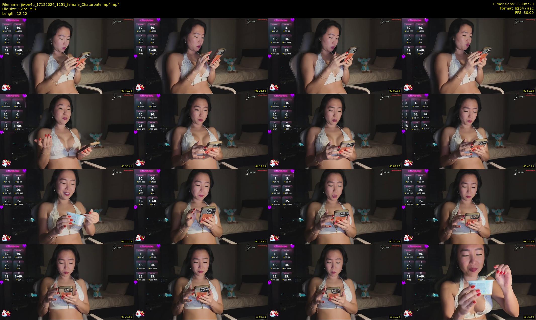 jiwon4u — 13 minute Chaturbate female cam show recording, 720p, Dec 17, 2024