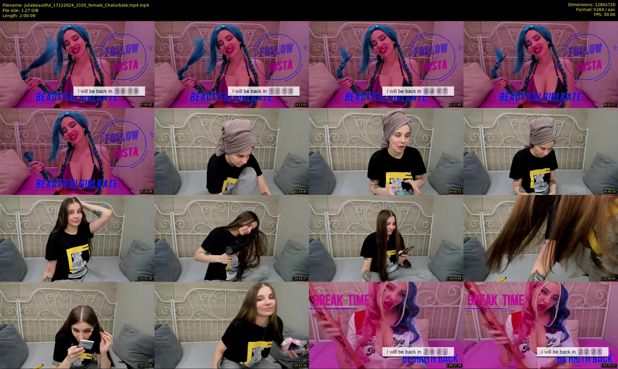 juliabeautiful — 121 minute Chaturbate female cam show recording, 720p, Dec 17, 2024