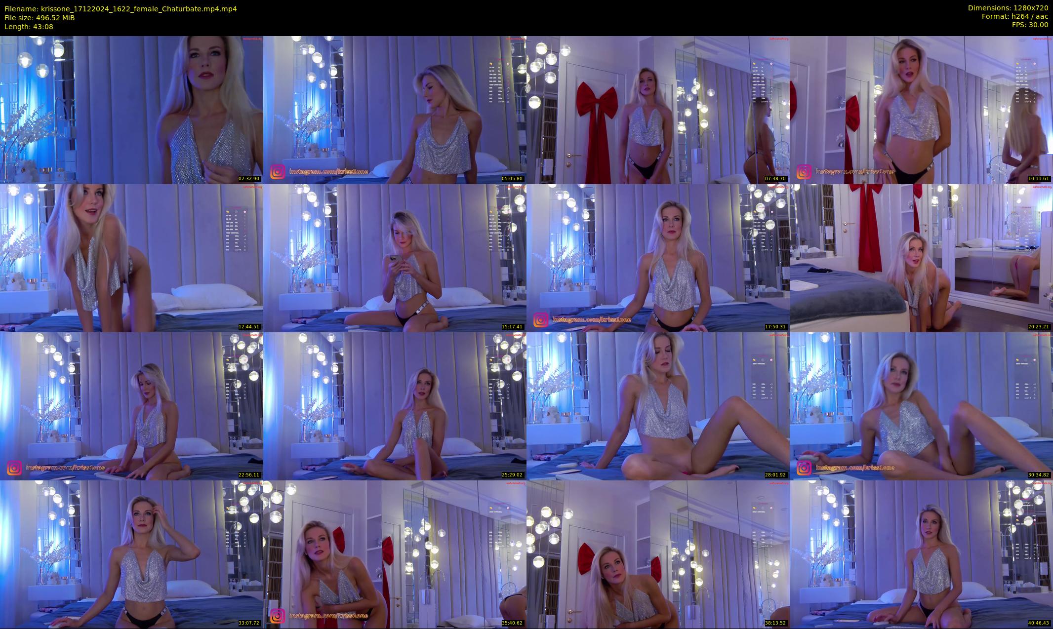 krissone — 44 minute Chaturbate female cam show recording, 720p, Dec 17, 2024