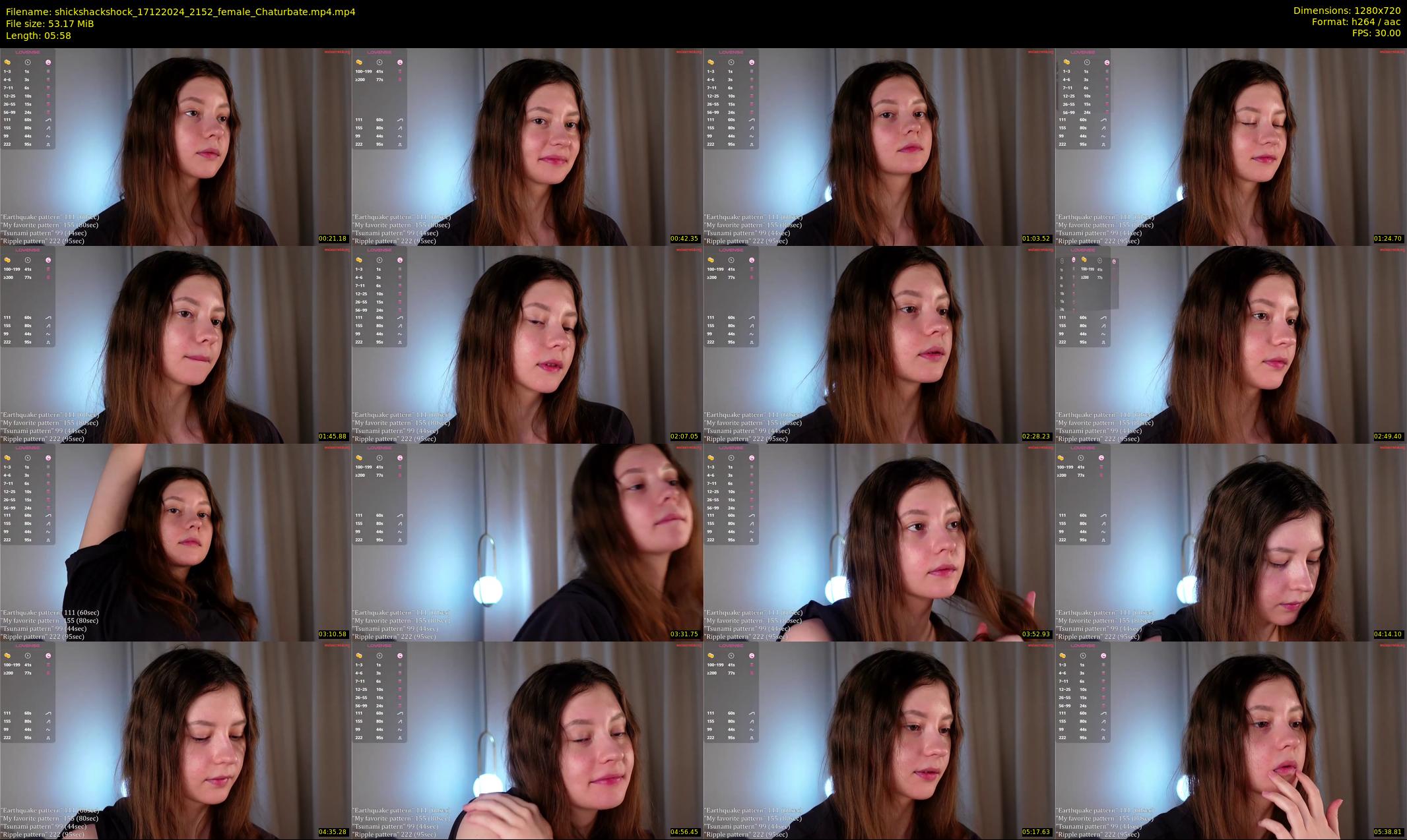 shickshackshock — 6 minute Chaturbate female cam show recording, 720p, Dec 17, 2024