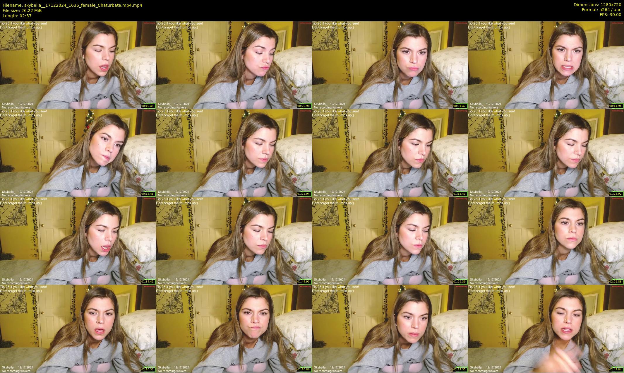skybella_ — 3 minute Chaturbate female cam show recording, 720p, Dec 17, 2024