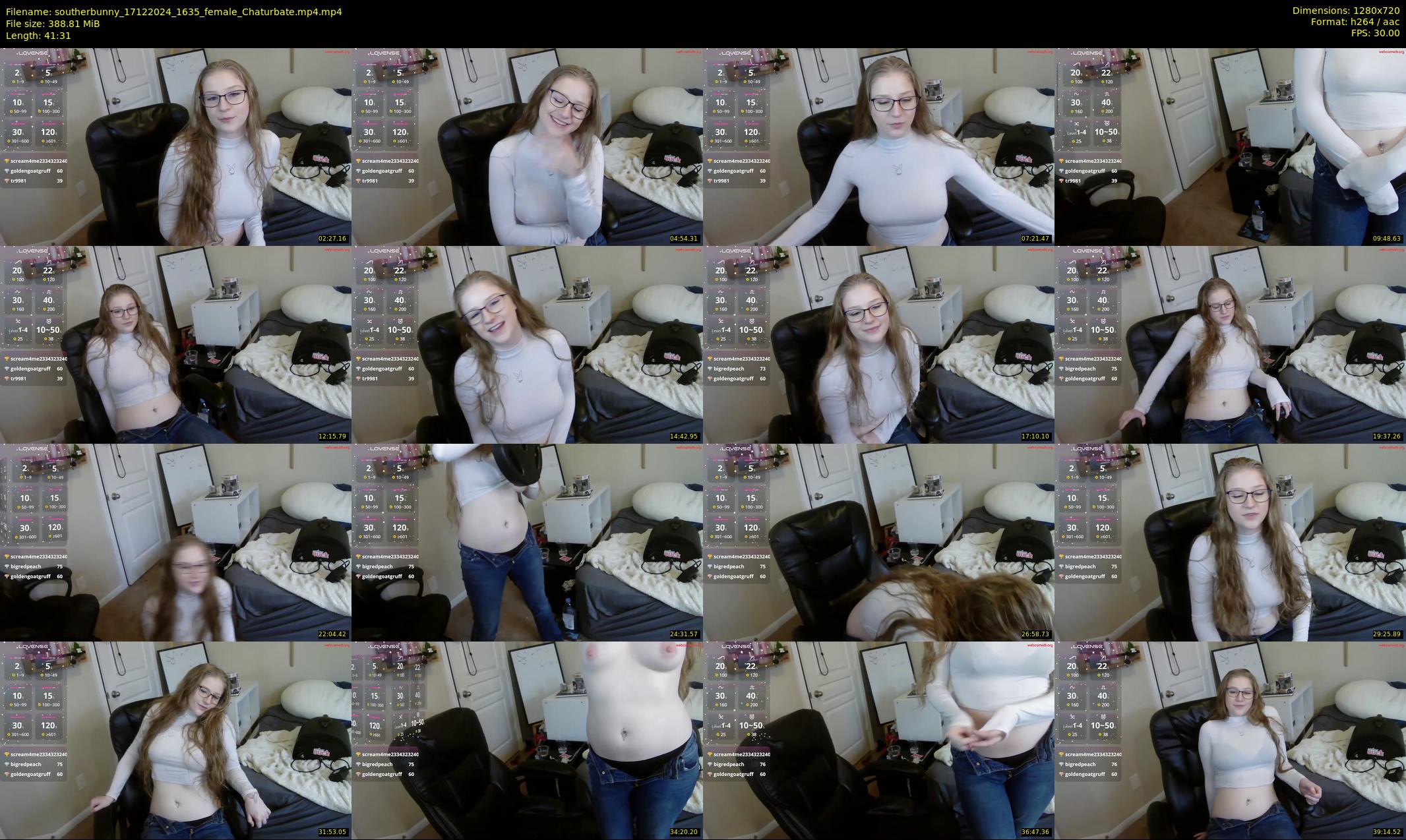 southerbunny — 42 minute Chaturbate female cam show recording, 720p, Dec 17, 2024