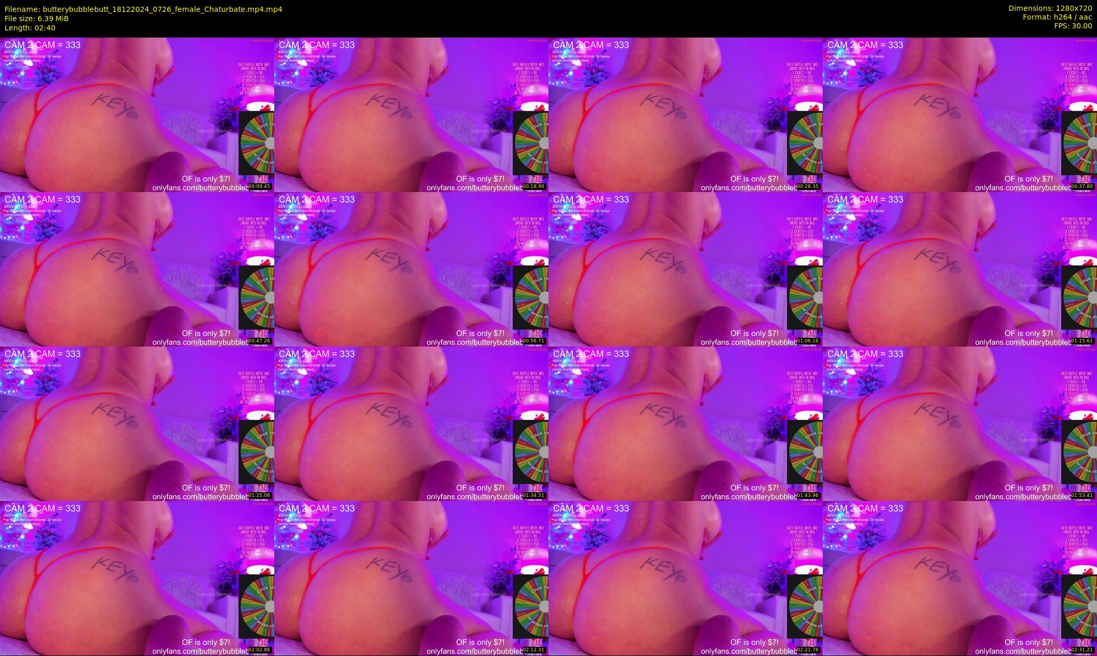 butterybubblebutt — 3 minute Chaturbate couple cam show recording, 720p, Dec 18, 2024