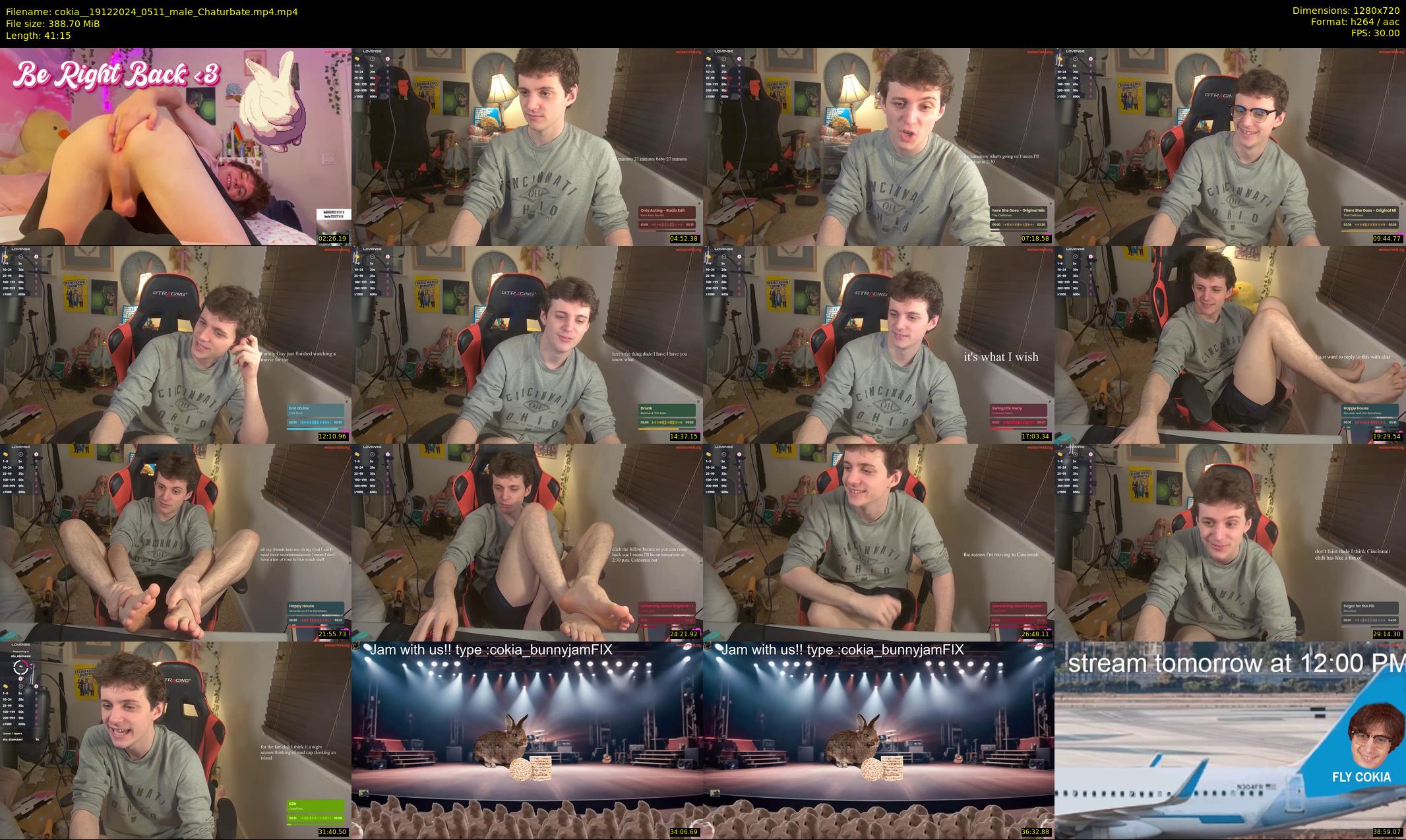 cokia_ — 42 minute Chaturbate male cam show recording, 720p, Dec 19, 2024