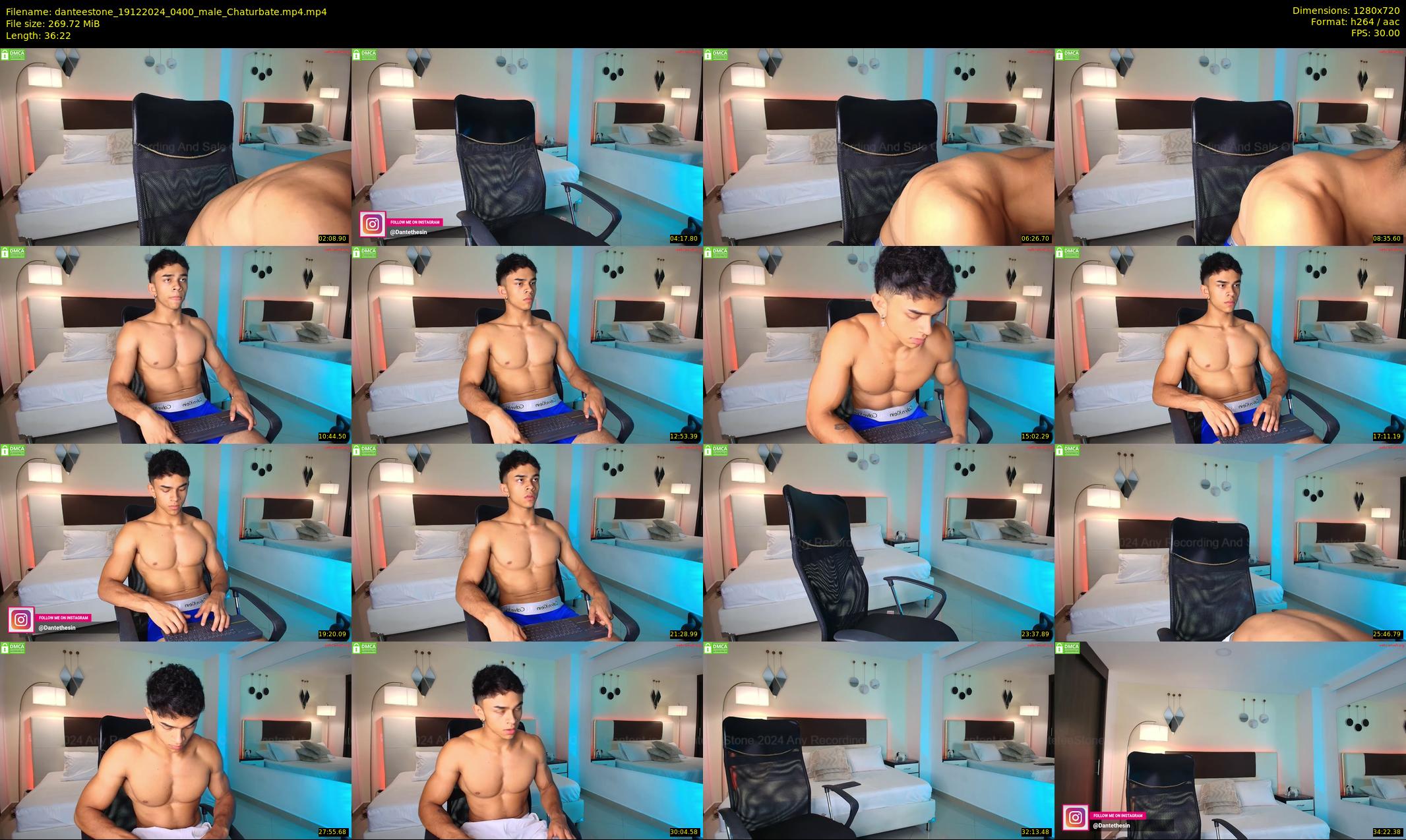 danteestone — 37 minute Chaturbate male cam show recording, 720p, Dec 19, 2024