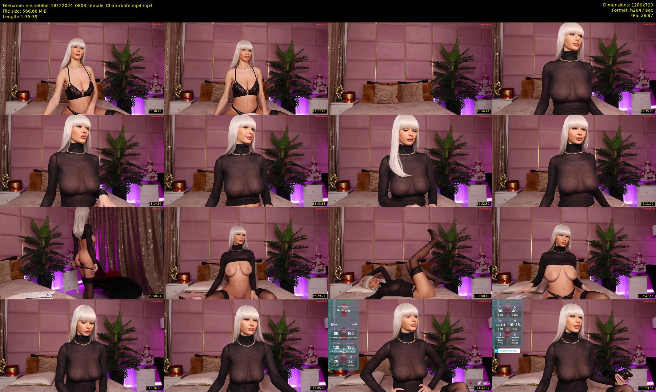 eleineblue — 96 minute Chaturbate female cam show recording, 720p, Dec 18, 2024