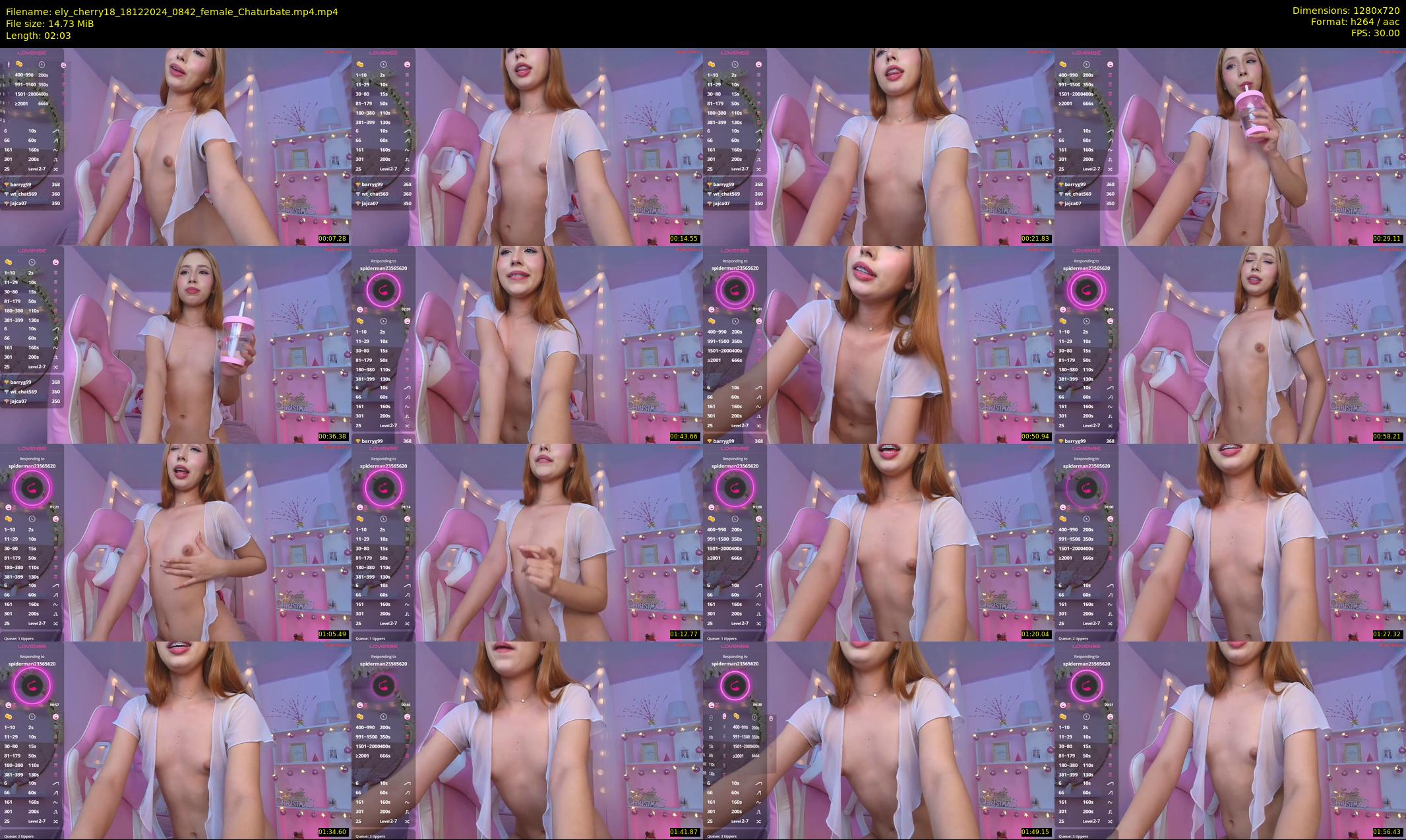 ely_cherry18 — 3 minute Chaturbate female cam show recording, 720p, Dec 18, 2024