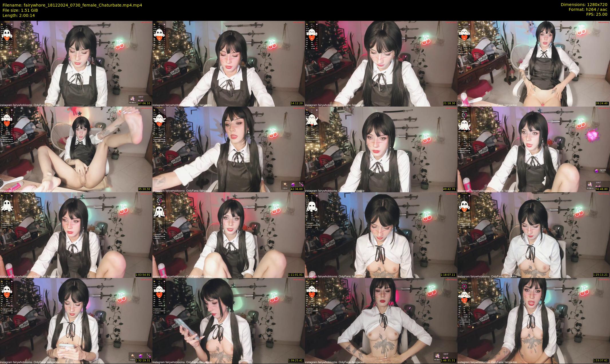 fairywhore — 121 minute Chaturbate female cam show recording, 720p, Dec 18, 2024
