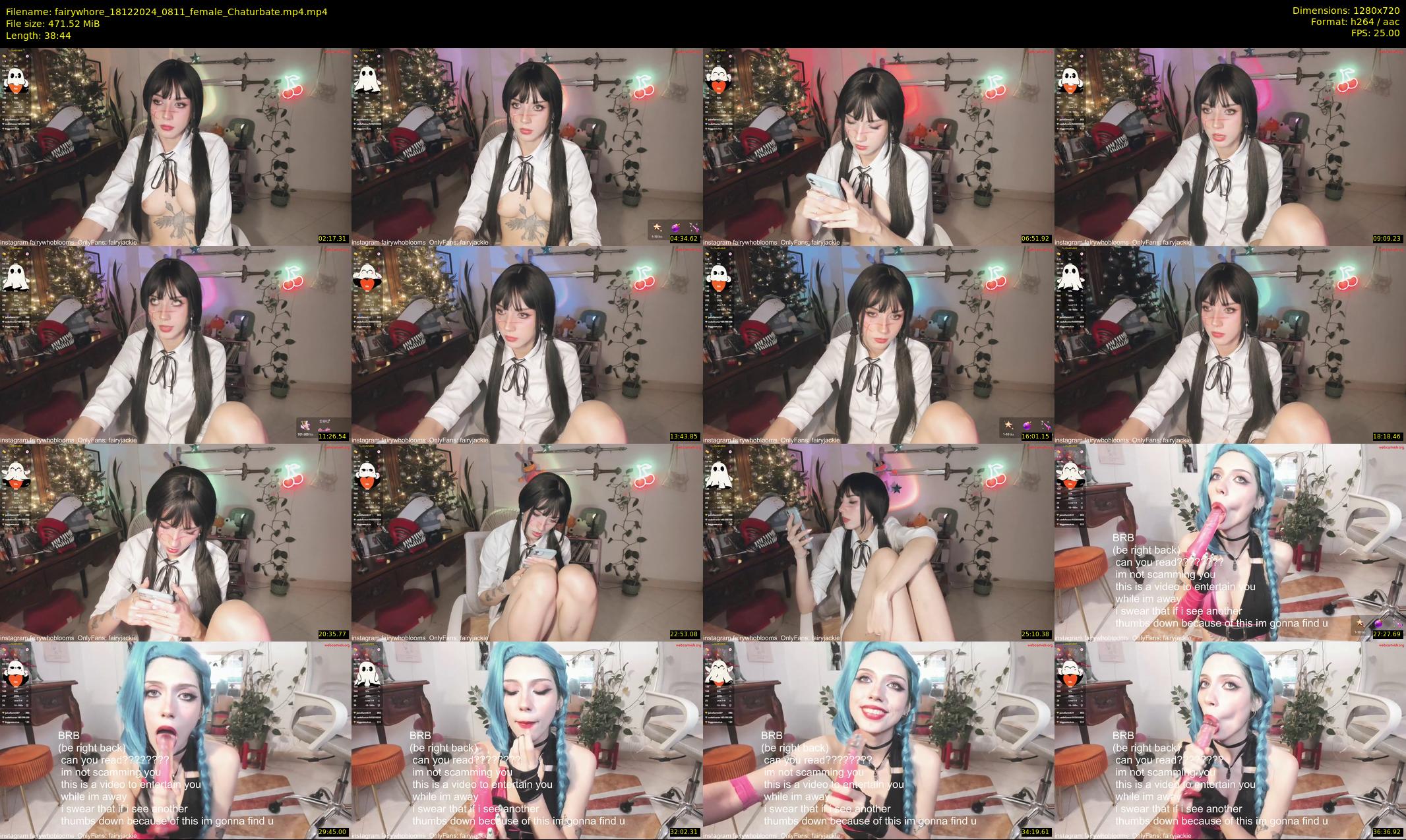 fairywhore — 39 minute Chaturbate female cam show recording, 720p, Dec 18, 2024